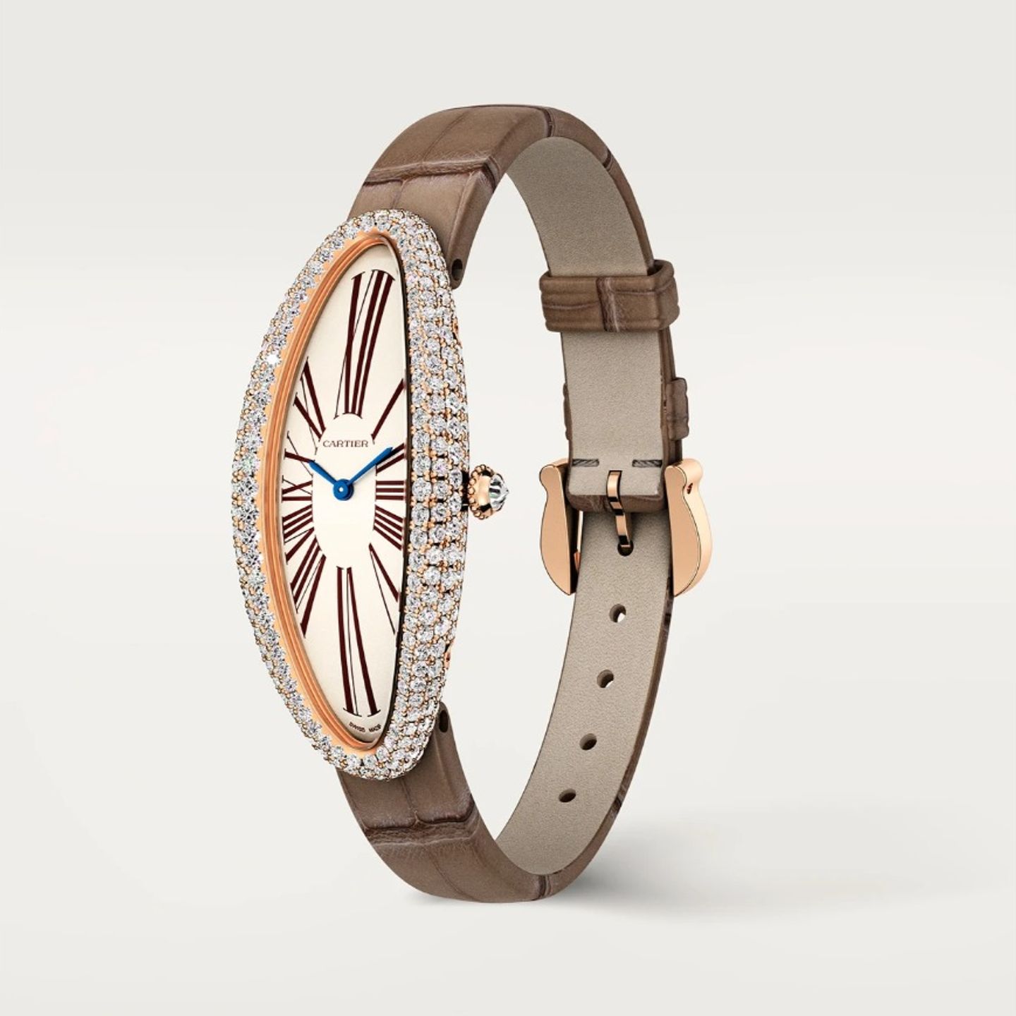 Cartier Baignoire WJBA0006 (2025) - Silver dial 47 mm Rose Gold case (3/4)