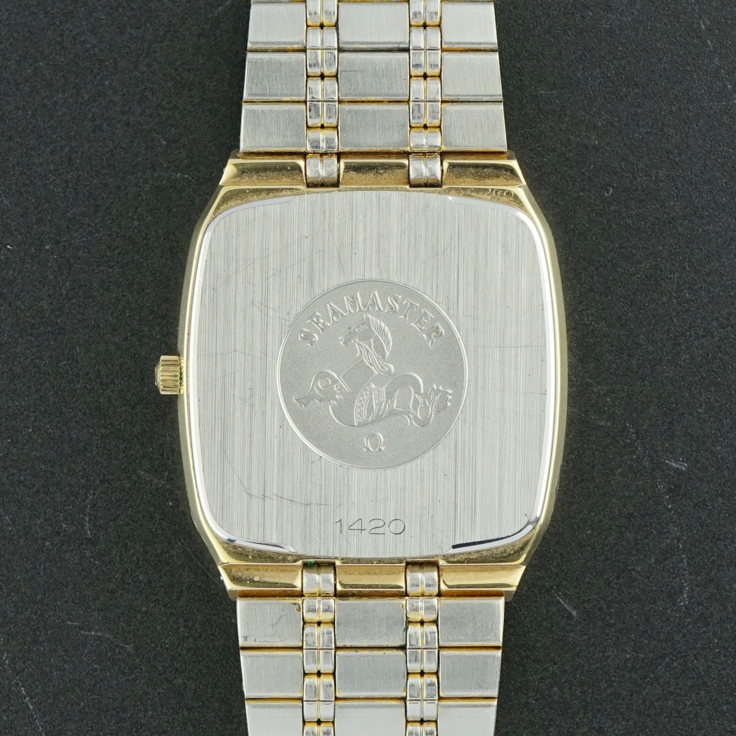 Omega Seamaster 196.0241 (1982) - White dial 30 mm Gold/Steel case (3/8)