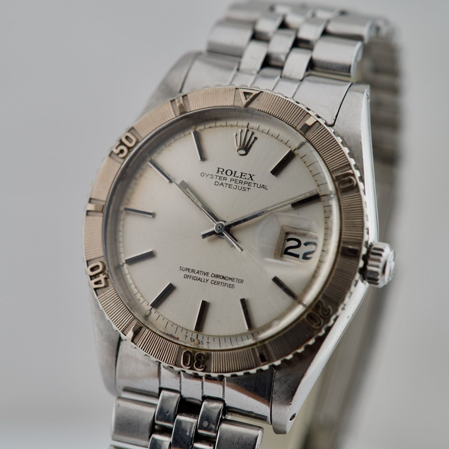 Rolex Datejust Turn-O-Graph 1625 (1971) - Champagne wijzerplaat 36mm Staal (3/8)