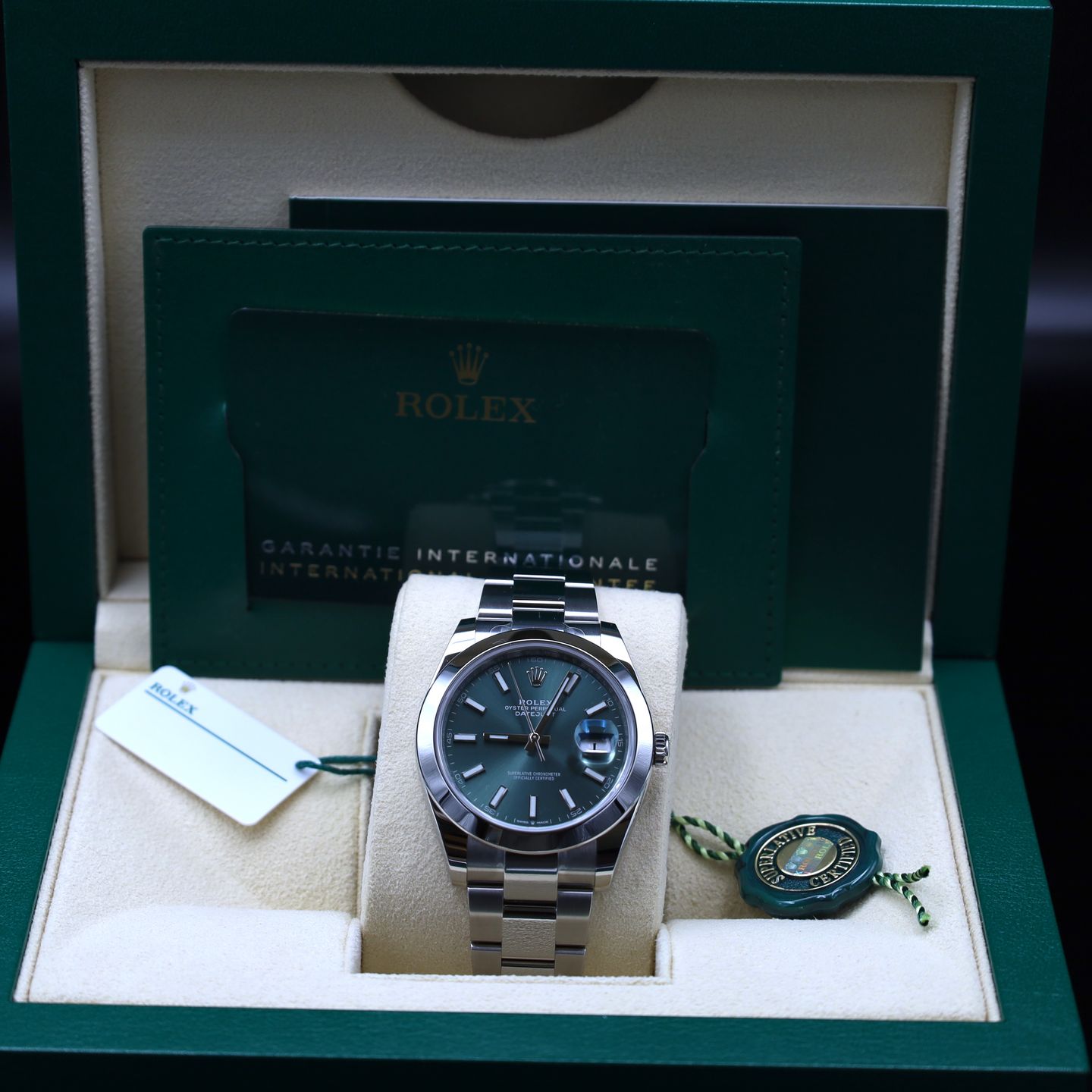 Rolex Datejust 41 126300 (2023) - Groen wijzerplaat 41mm Staal (7/7)