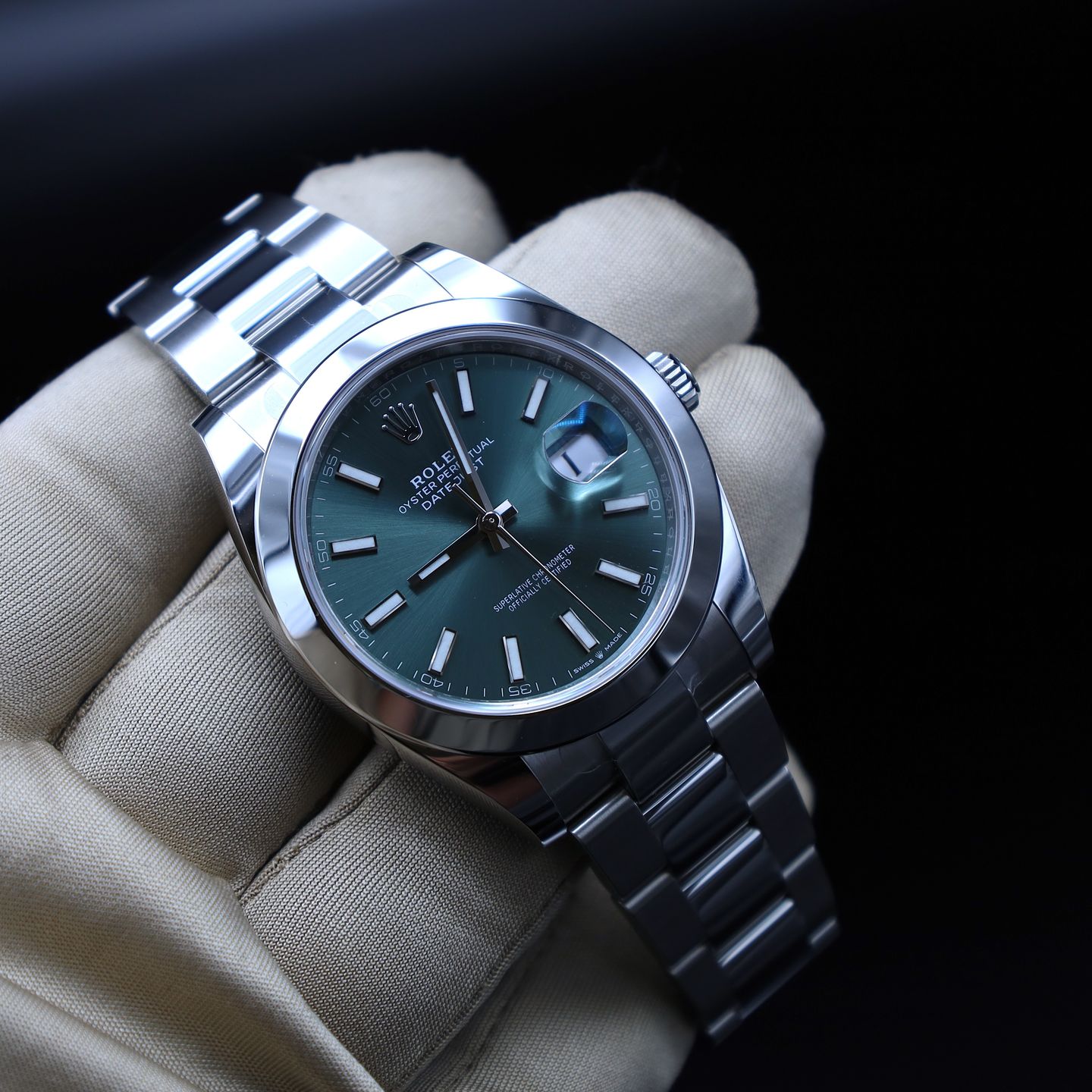 Rolex Datejust 41 126300 (2023) - Groen wijzerplaat 41mm Staal (2/7)