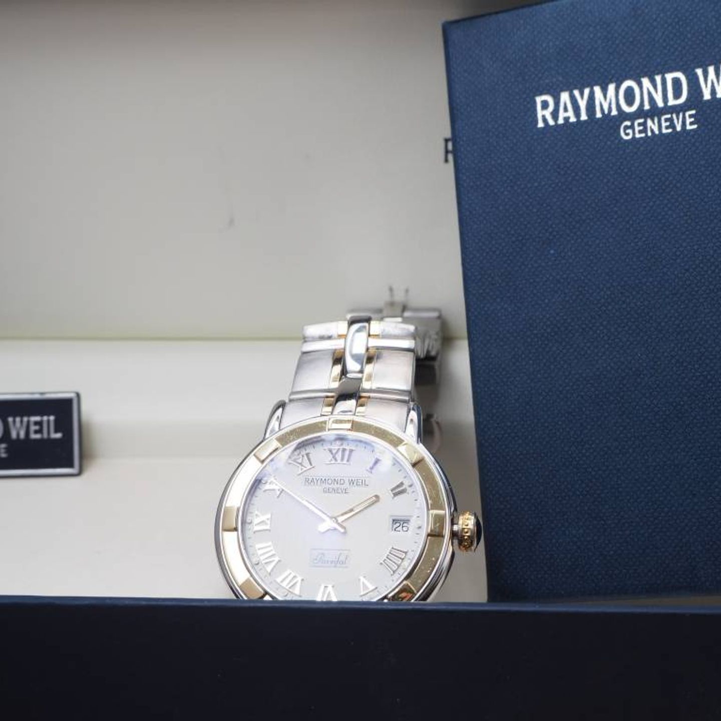 Raymond Weil Parsifal Parsifal (Unknown (random serial)) - White dial 38 mm Gold/Steel case (3/4)