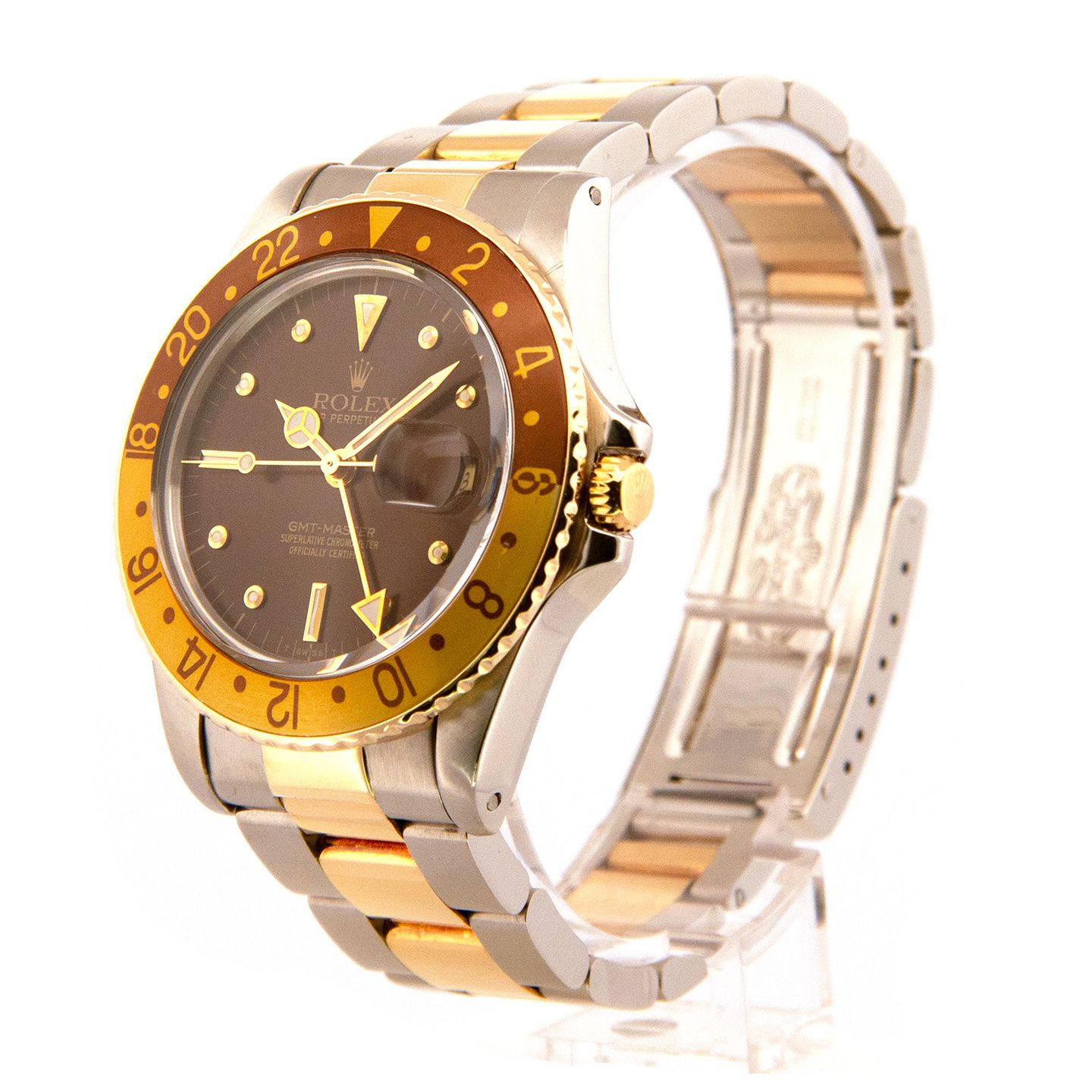 Rolex GMT-Master 16753 (Unknown (random serial)) - Brown dial 40 mm Gold/Steel case (2/4)