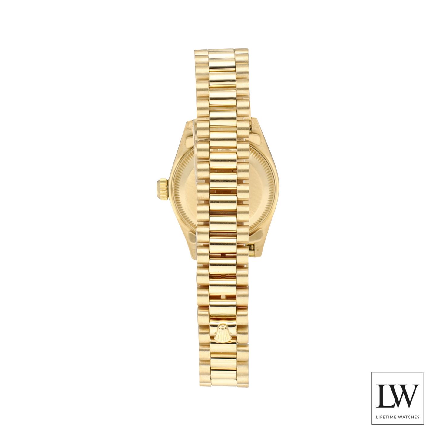 Rolex Lady-Datejust 69178 (1985) - Champagne dial 26 mm Yellow Gold case (6/8)