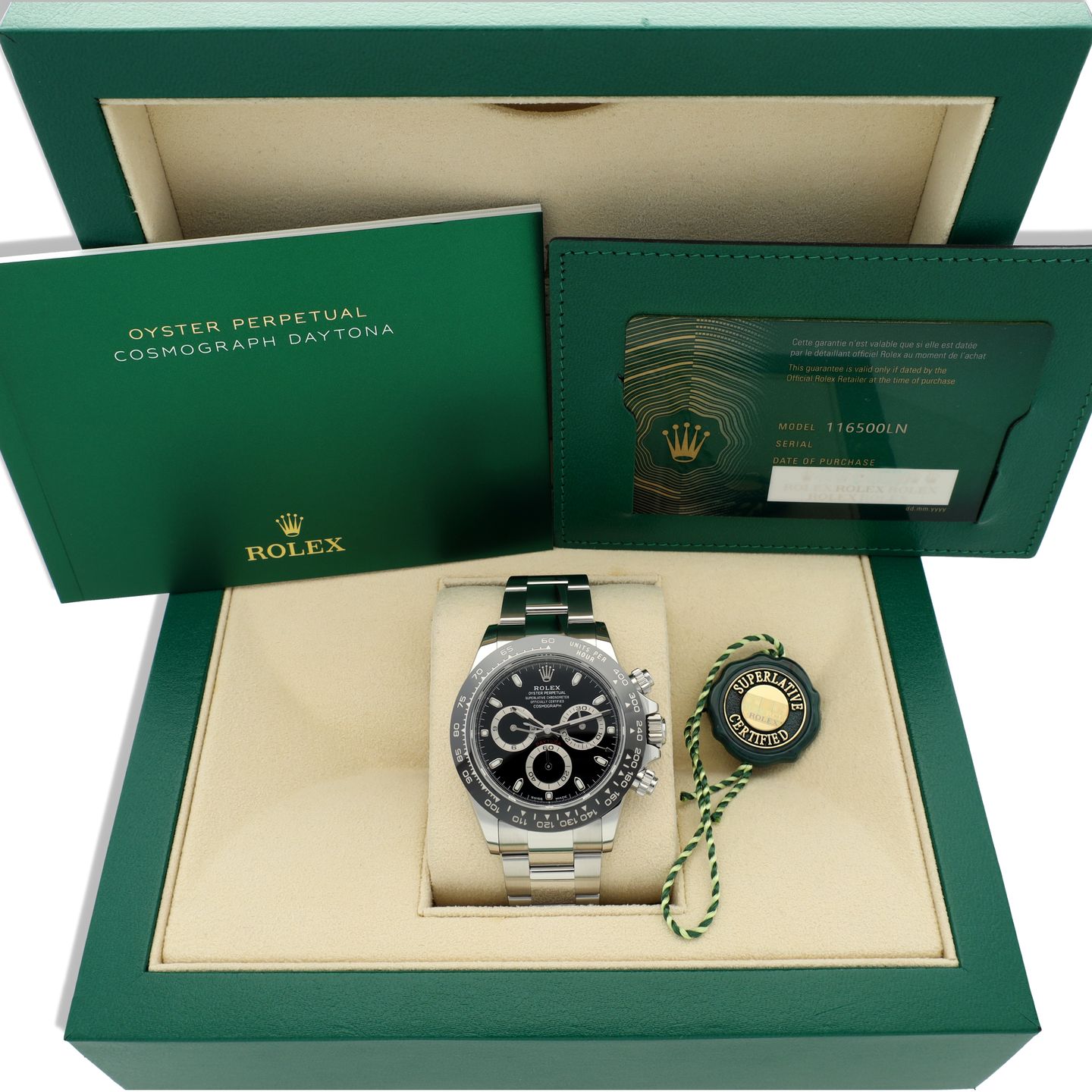 Rolex Daytona 116500LN (2022) - Zwart wijzerplaat 40mm Staal (8/8)