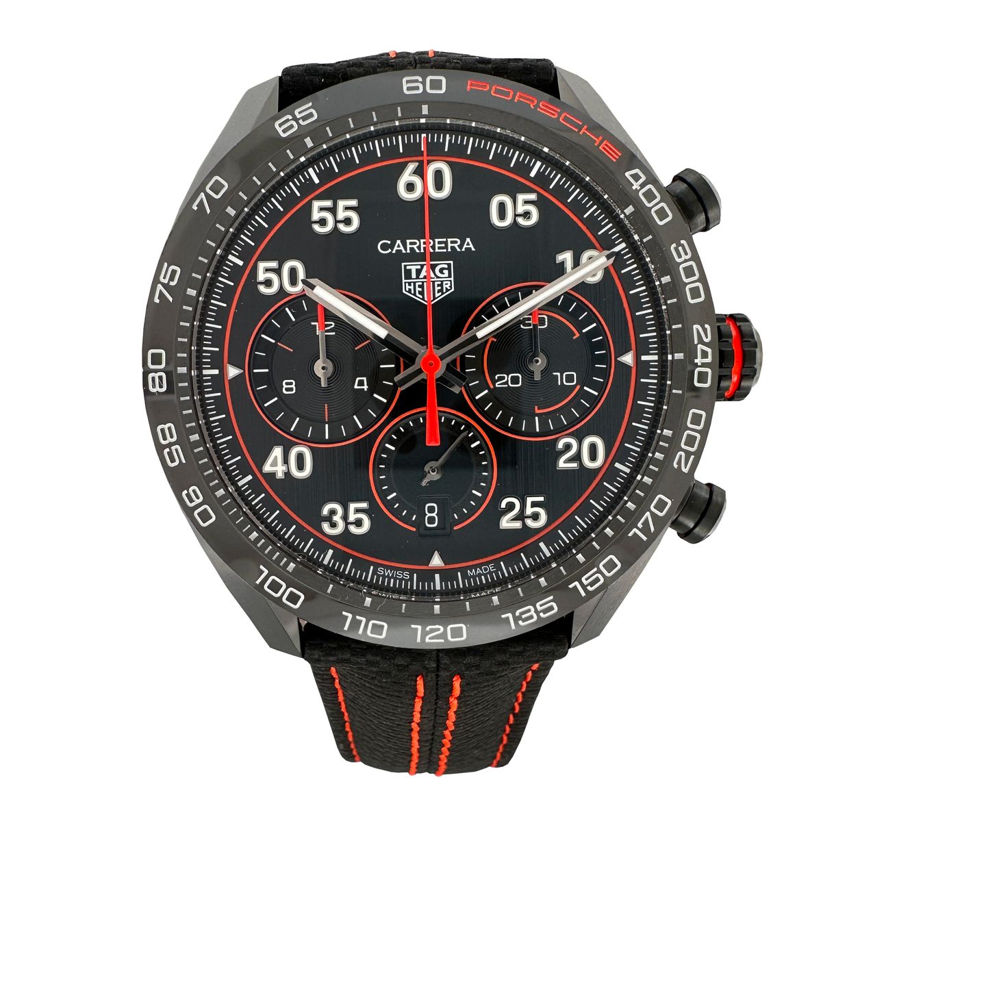 TAG Heuer Carrera Porsche Chronograph Special Edition CBN2A1M.FC6526 (2023) - Zwart wijzerplaat 44mm Keramiek (2/7)