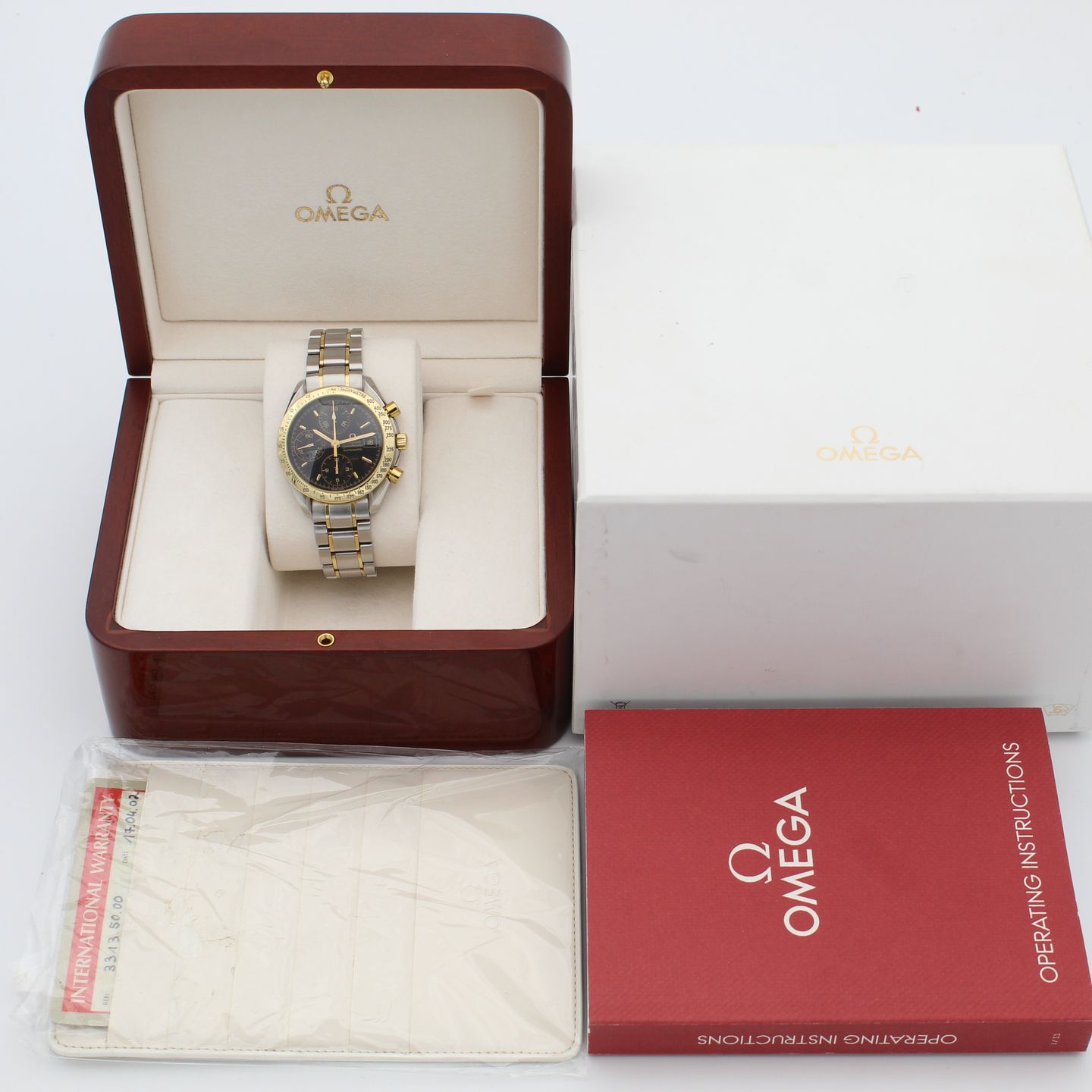 Omega Speedmaster 3313.50.00 (2002) - Zwart wijzerplaat 39mm Staal (8/8)