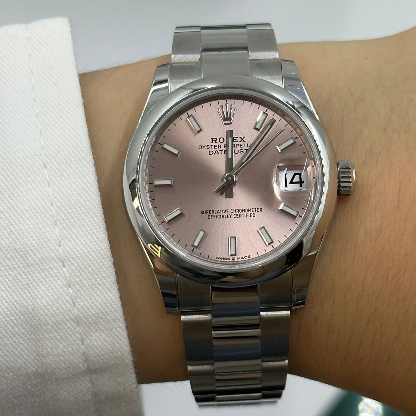 Rolex Datejust 31 278240 (2024) - Pink dial 31 mm Steel case (2/8)