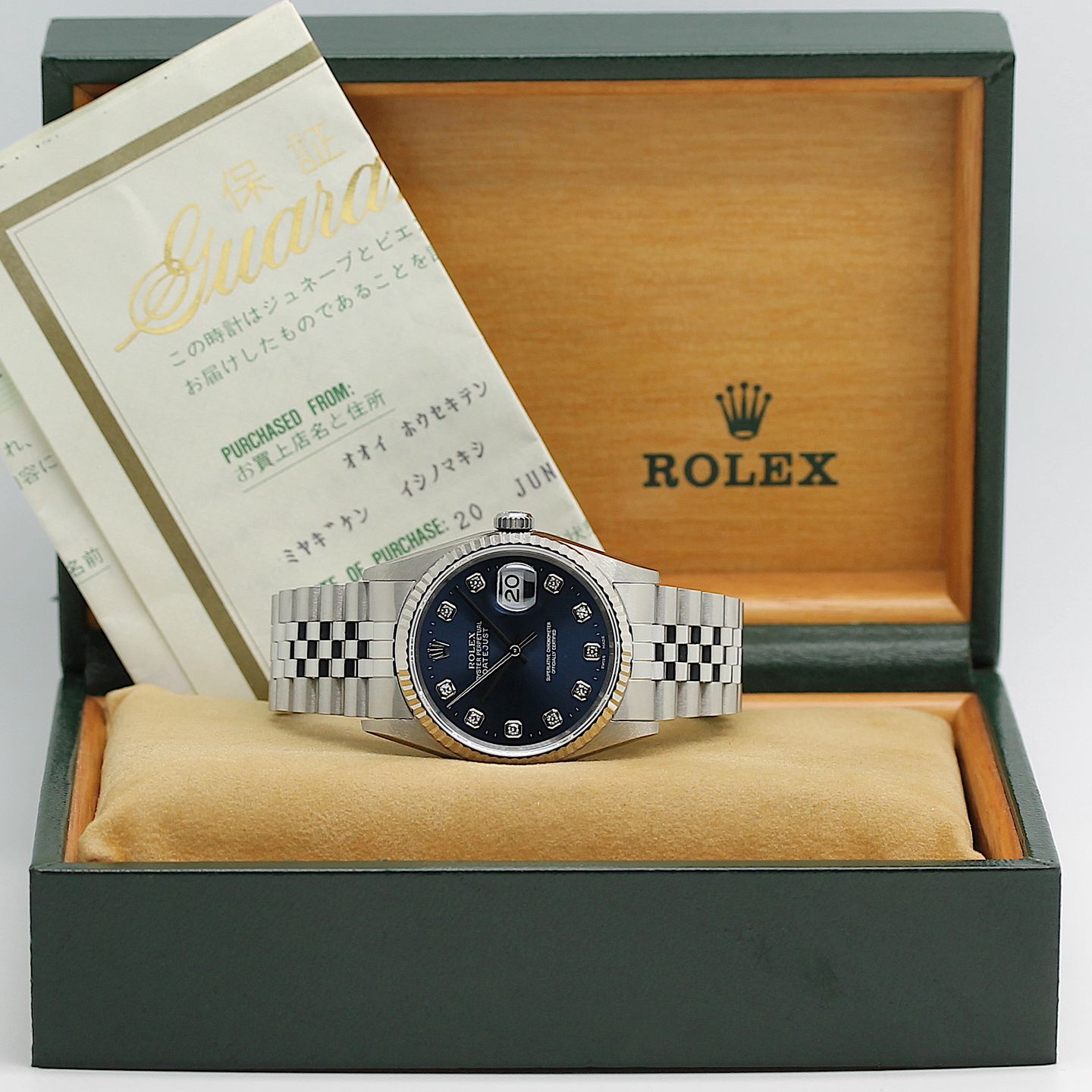 Rolex Datejust 36 16234 (1998) - Blue dial 36 mm Steel case (5/8)
