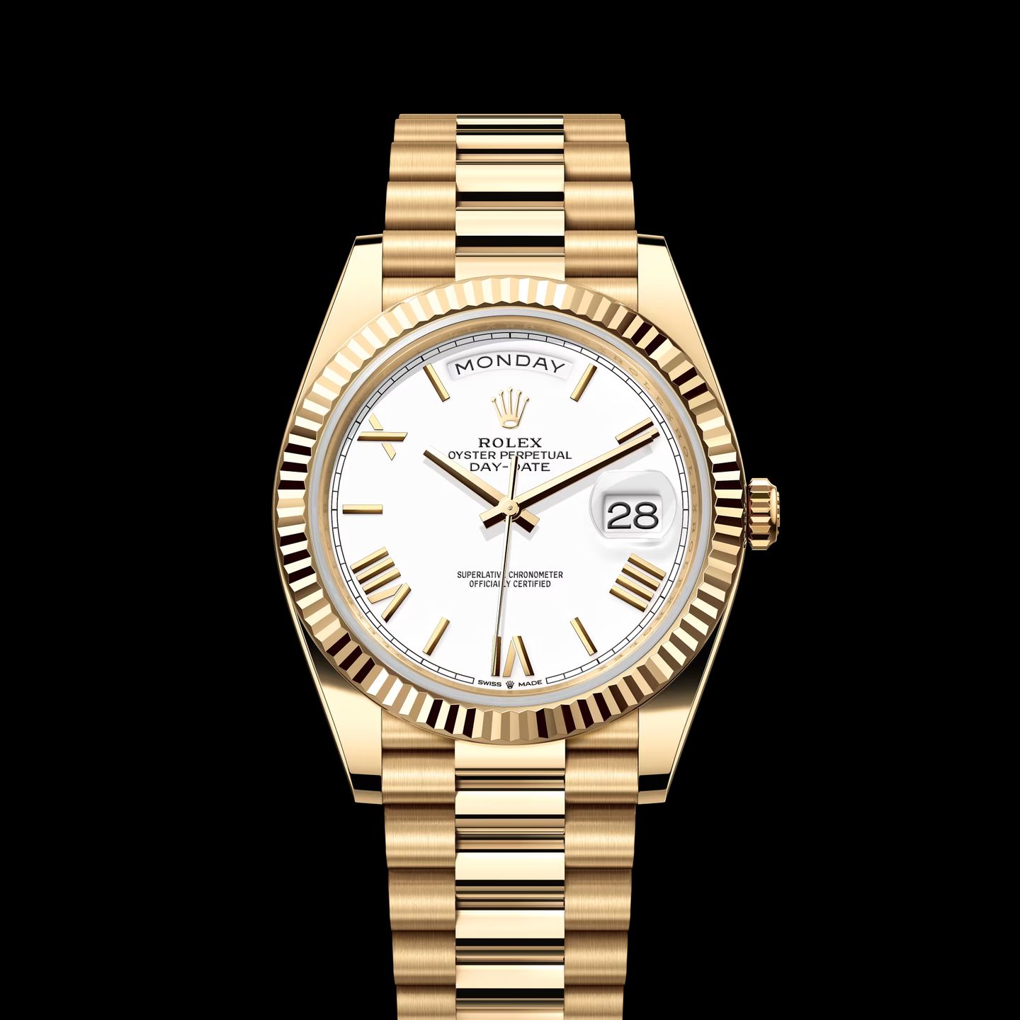 Rolex Day-Date 40 228238 (2023) - White dial 40 mm Yellow Gold case (1/1)