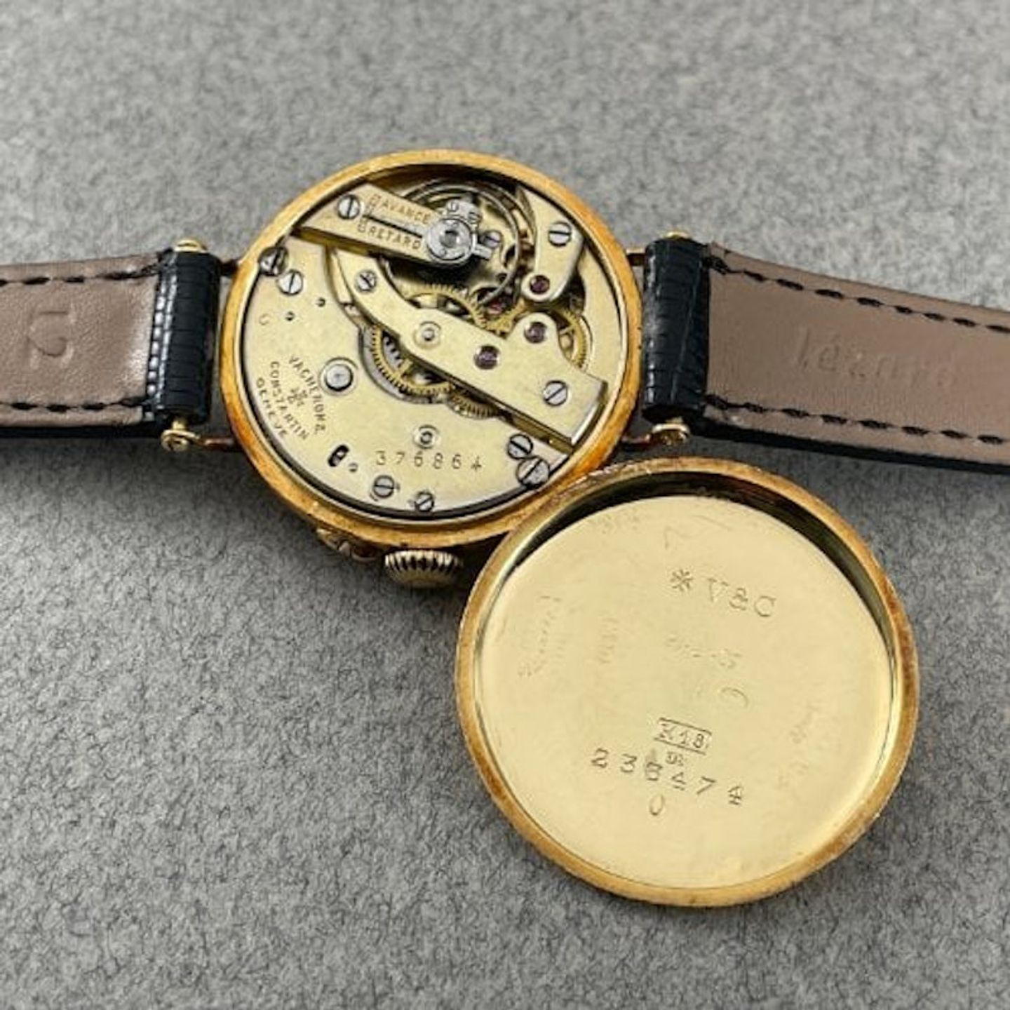 Vacheron Constantin Vintage 376864 (1920) - White dial 27 mm Gold/Steel case (7/8)