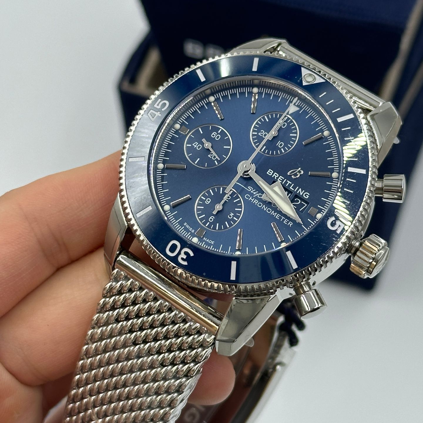 Breitling Superocean Heritage A13313161C1A1 (2023) - Blauw wijzerplaat 44mm Staal (8/8)