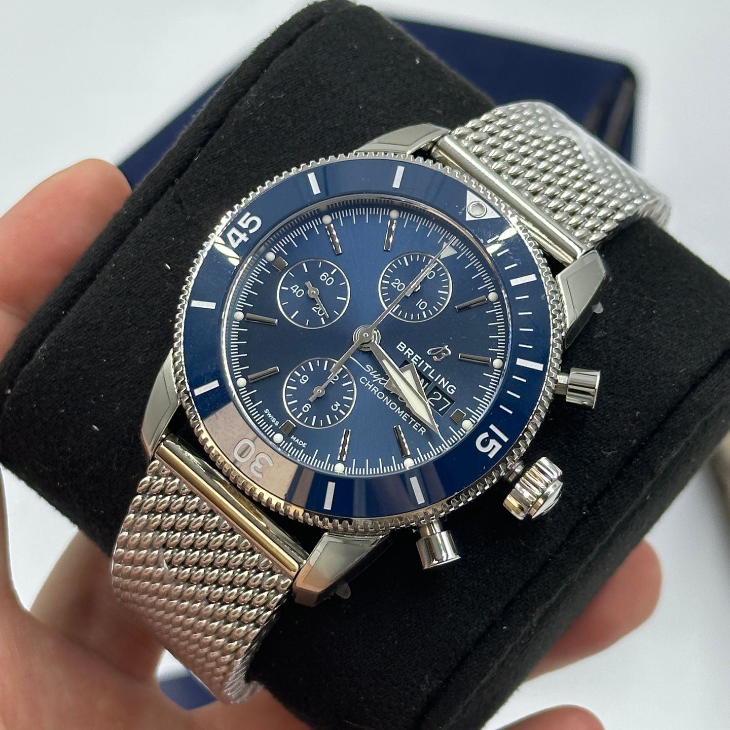 Breitling Superocean Heritage A13313161C1A1 (2023) - Blauw wijzerplaat 44mm Staal (3/8)