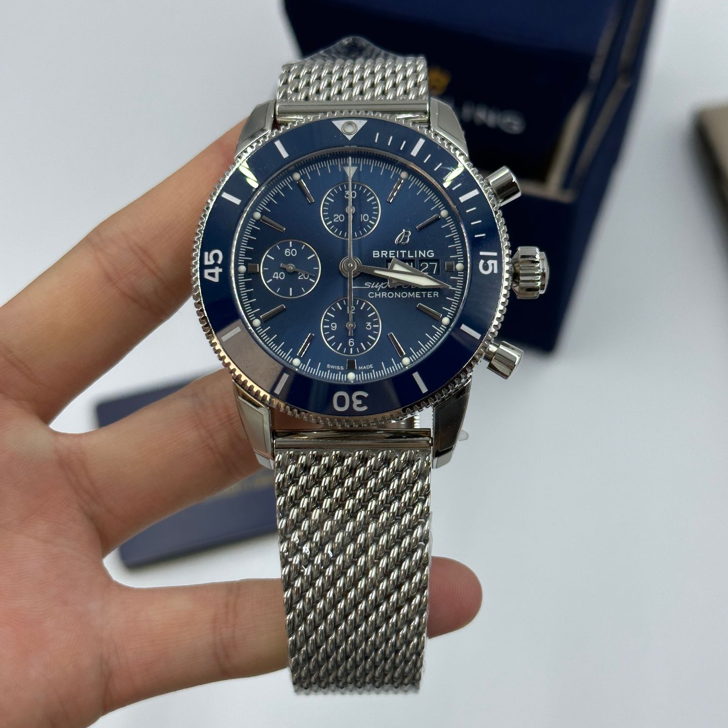 Breitling Superocean Heritage A13313161C1A1 (2023) - Blauw wijzerplaat 44mm Staal (6/8)