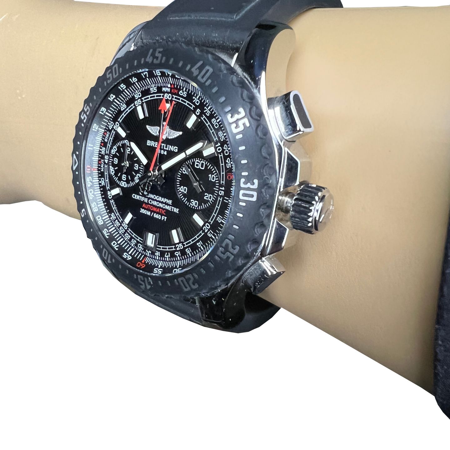 Breitling Skyracer A2736423/B823 (2022) - Zwart wijzerplaat 44mm Staal (2/8)