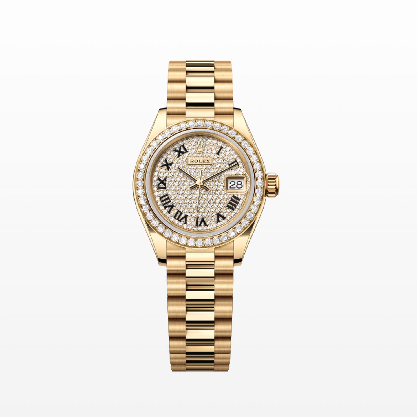 Rolex Lady-Datejust 279138RBR (2024) - Zilver wijzerplaat 28mm Geelgoud (1/1)