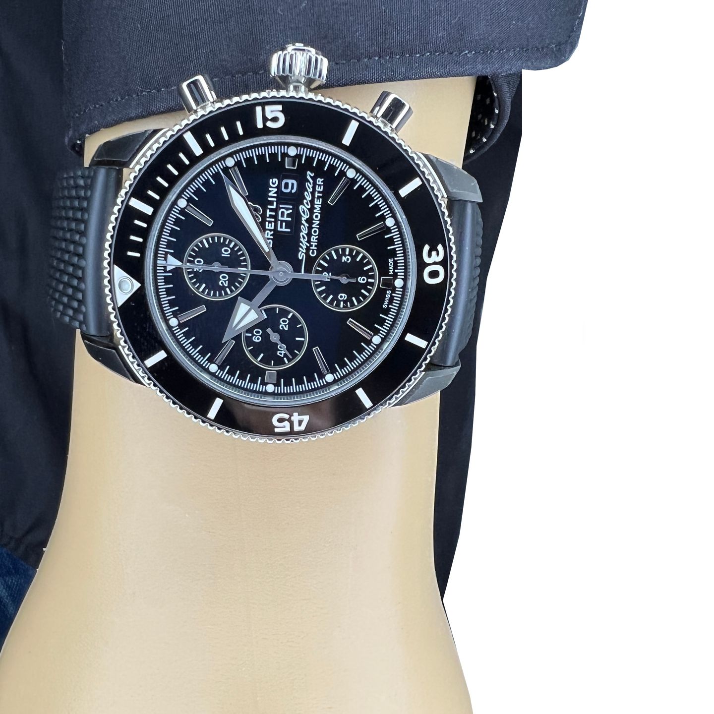 Breitling Superocean Heritage II Chronograph A13313121B1S1 (2024) - Black dial 44 mm Steel case (7/8)