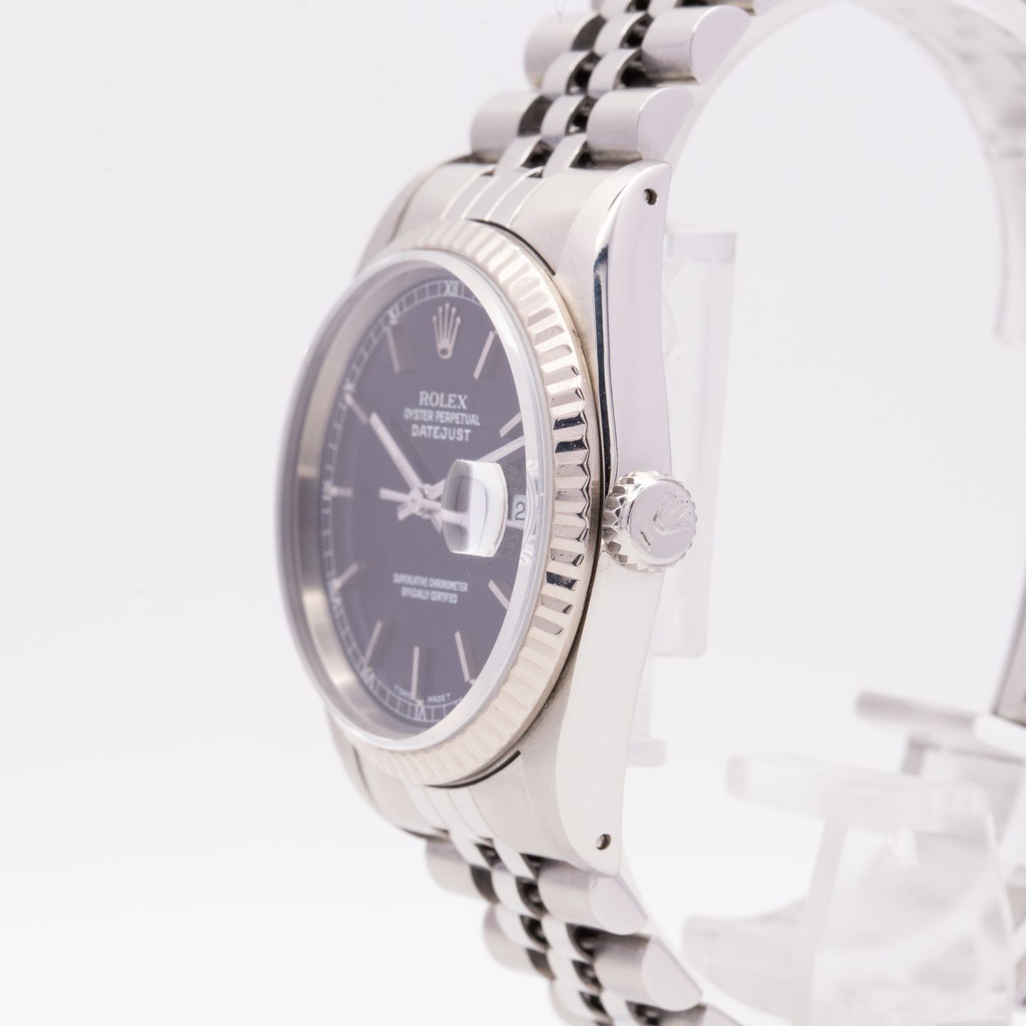 Rolex Datejust 36 16234 (1989) - Zwart wijzerplaat 36mm Staal (3/8)