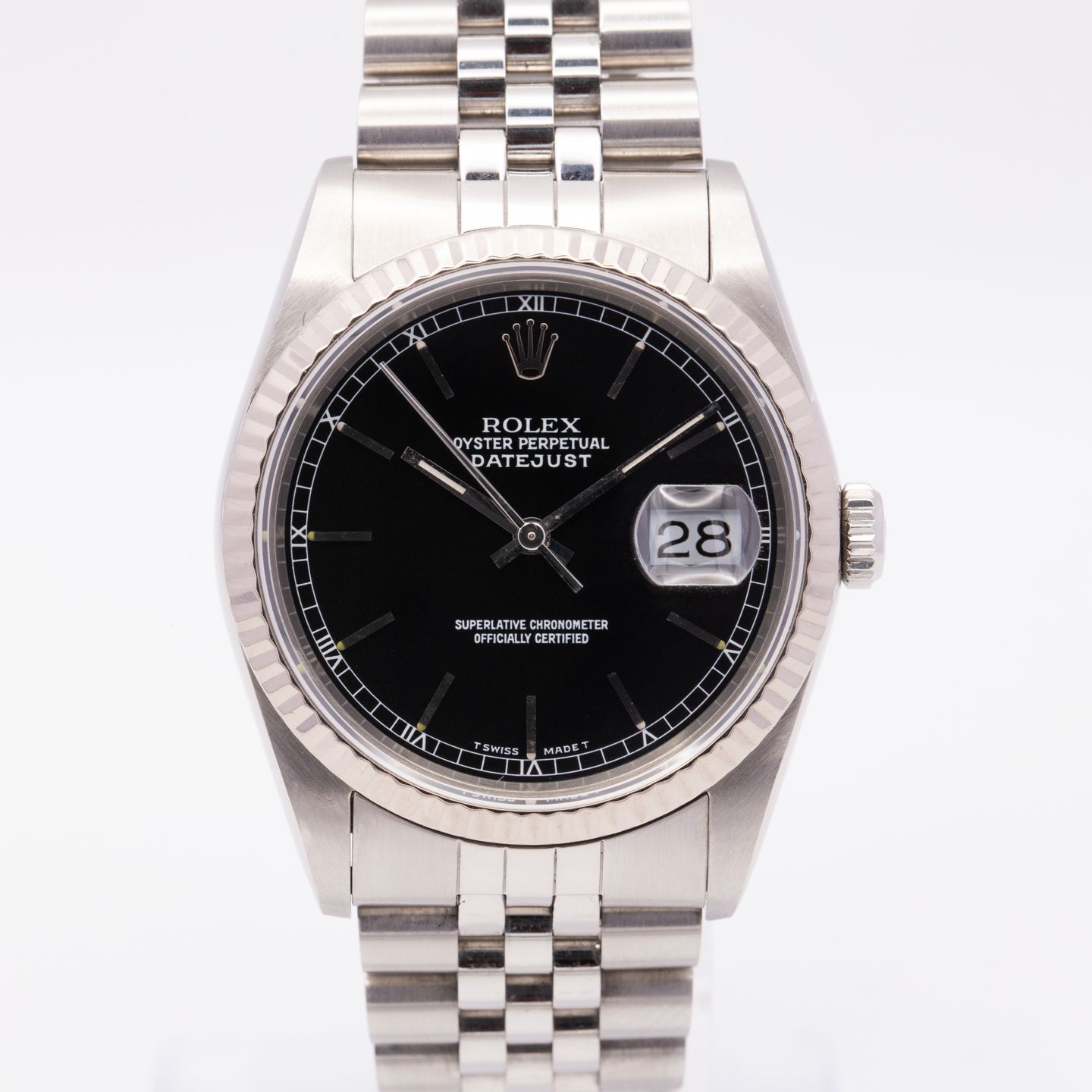 Rolex Datejust 36 16234 (1989) - Zwart wijzerplaat 36mm Staal (1/8)