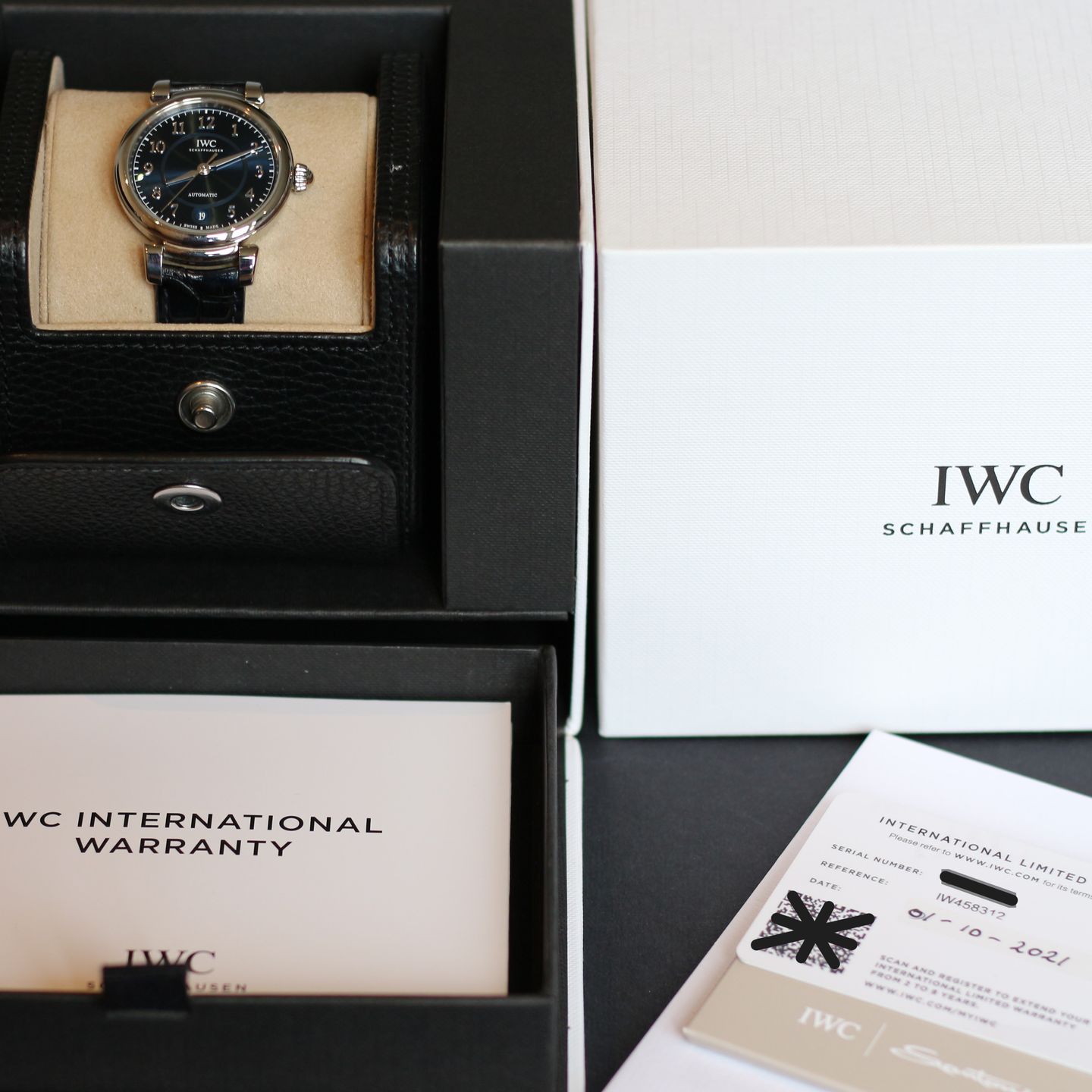 IWC Da Vinci Automatic IW458312 (2021) - Blue dial 36 mm Steel case (7/8)