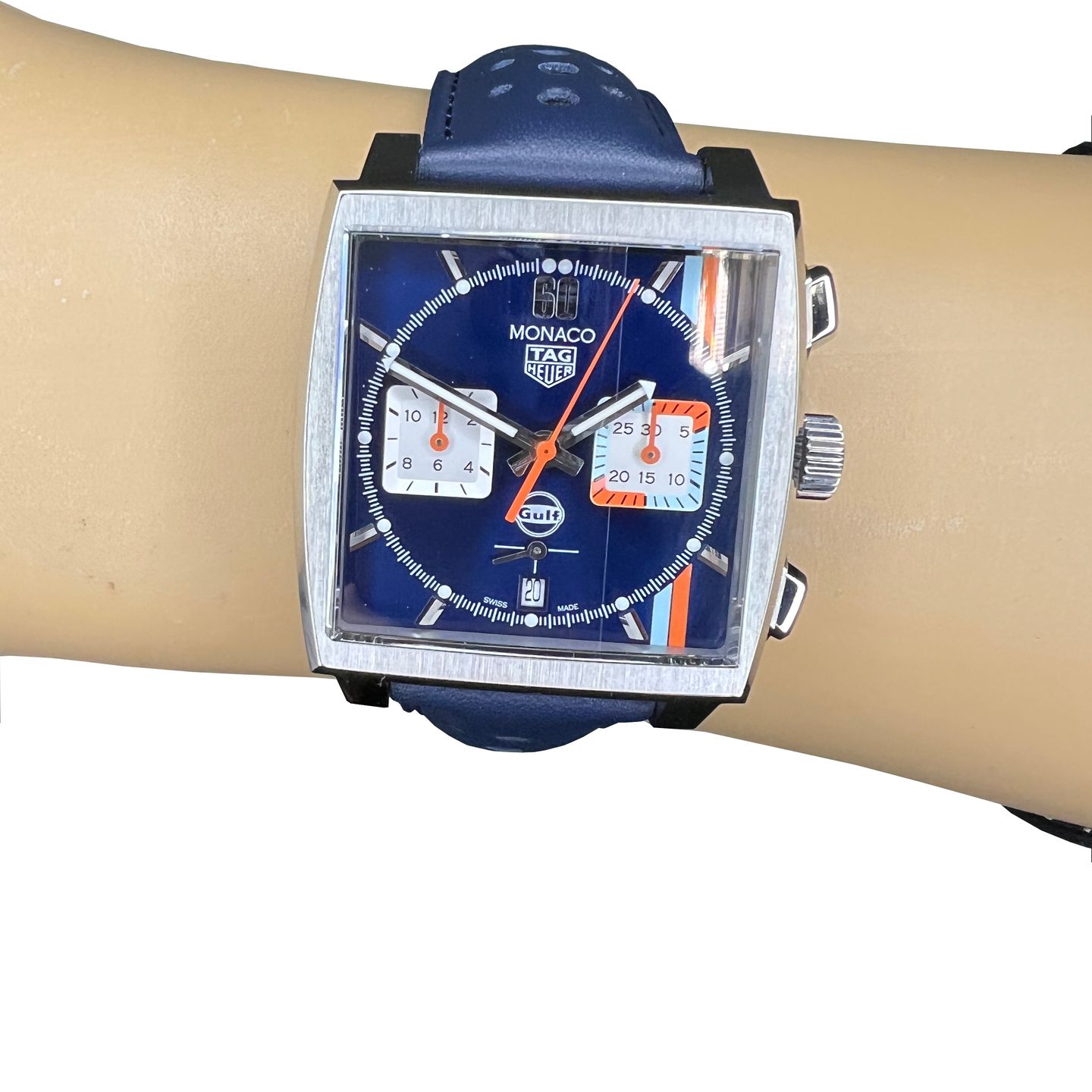 TAG Heuer Monaco CBL2115.FC6494 (2024) - Blauw wijzerplaat 39mm Staal (2/8)