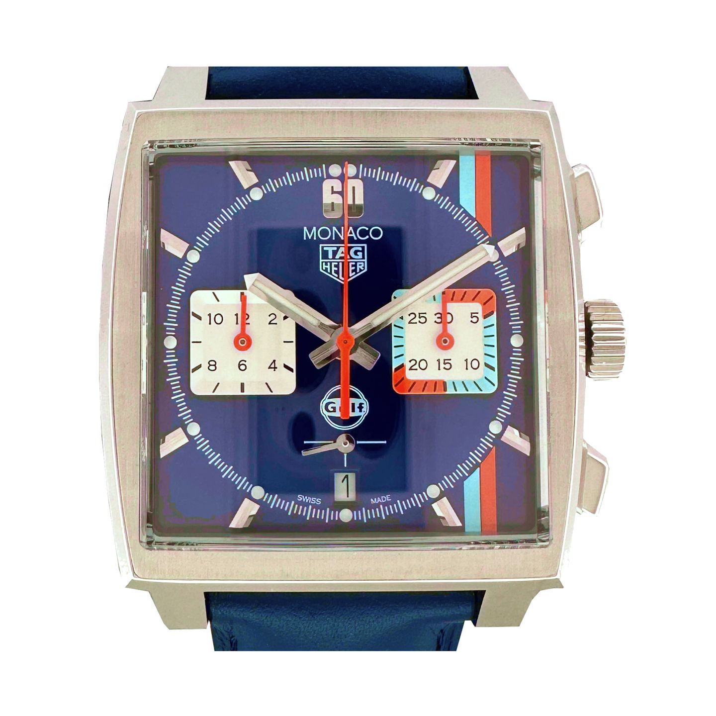 TAG Heuer Monaco CBL2115.FC6494 (2024) - Blauw wijzerplaat 39mm Staal (1/8)