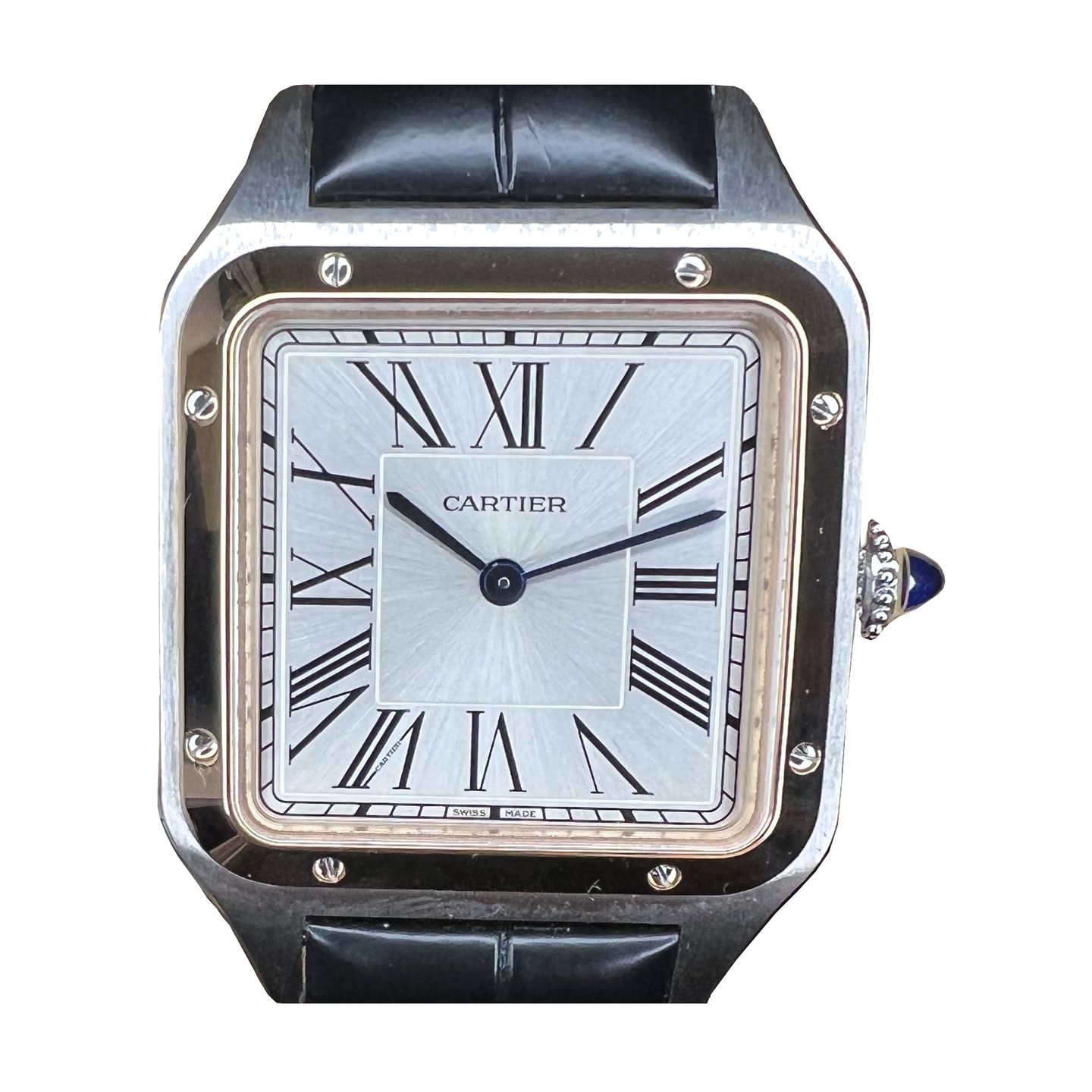 Cartier Santos Dumont W2SA0011 (2024) - Zilver wijzerplaat 31mm Staal (1/8)