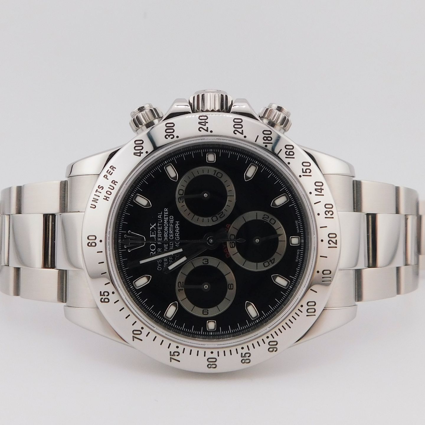 Rolex Daytona 116520 (2007) - Black dial 40 mm Steel case (3/4)