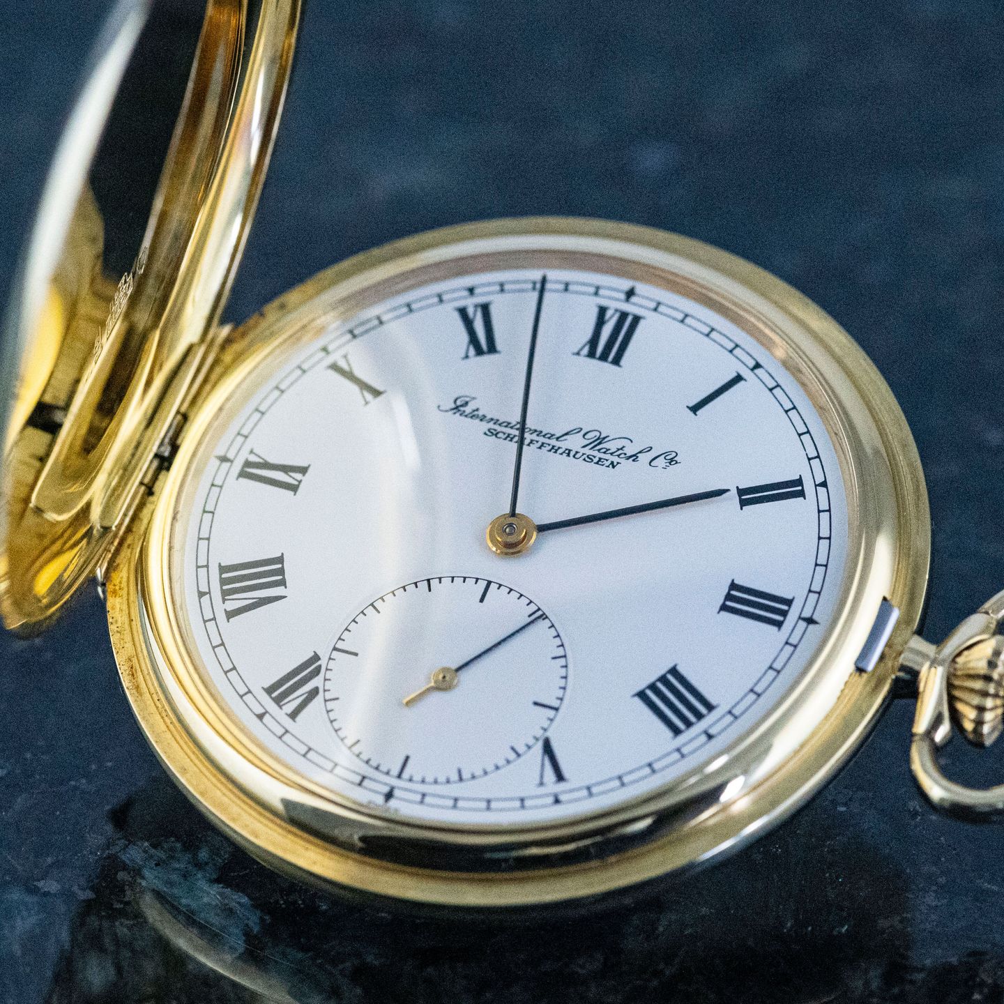 IWC Pocket watch Pocket Watch (1976) - White dial 49 mm Yellow Gold case (1/8)