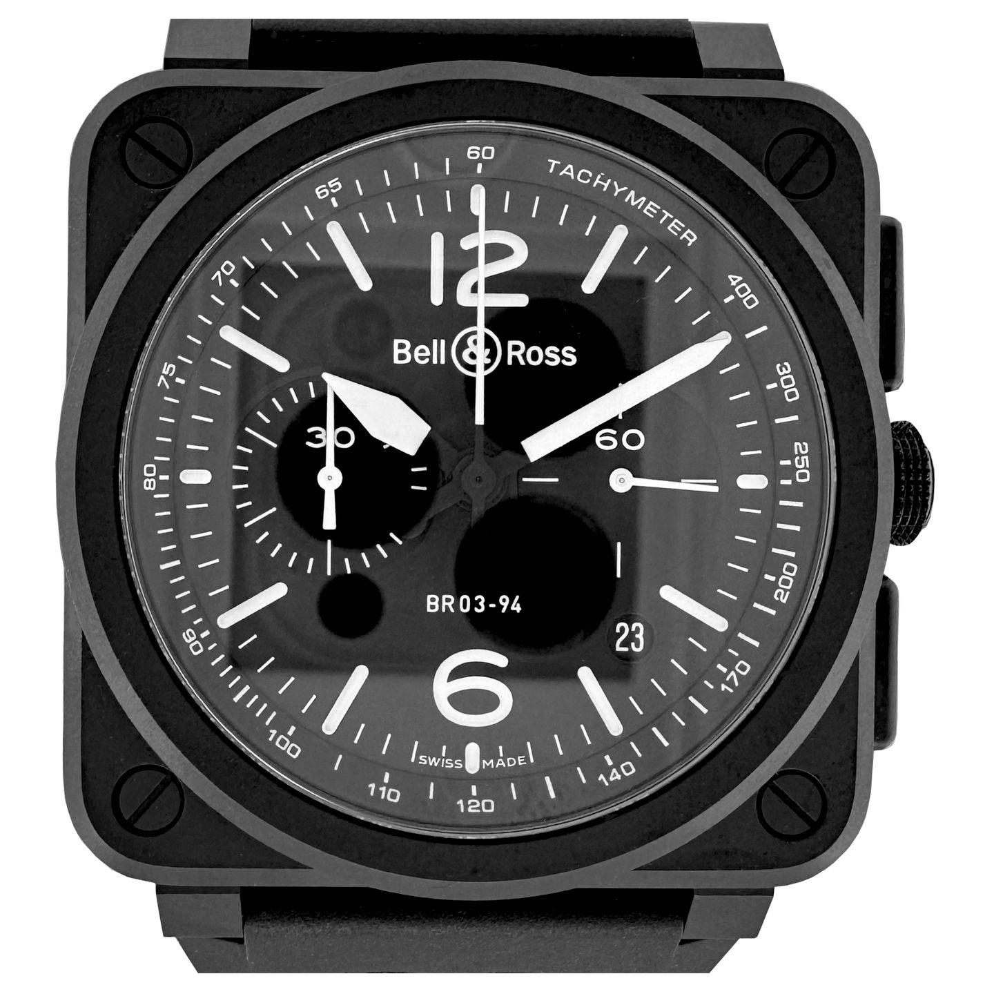 Bell & Ross BR 03-94 Chronographe BR0394-BL-CE (2023) - Black dial 42 mm Ceramic case (1/8)