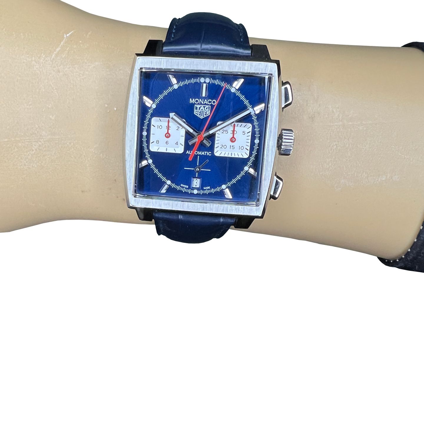 TAG Heuer Monaco CBL2111.FC6453 (2024) - Blauw wijzerplaat 39mm Staal (1/8)