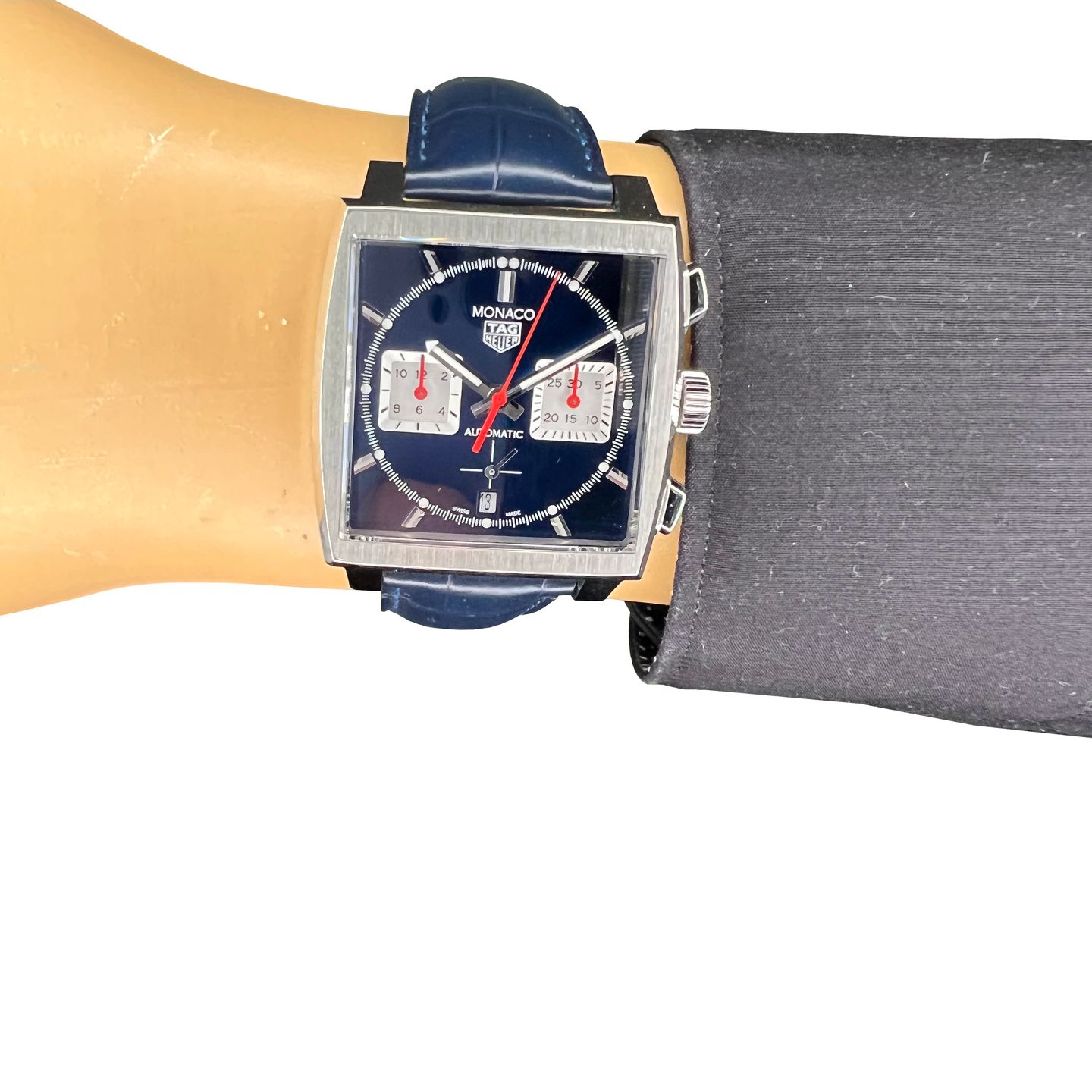 TAG Heuer Monaco CBL2111.FC6453 (2024) - Blauw wijzerplaat 39mm Staal (7/8)