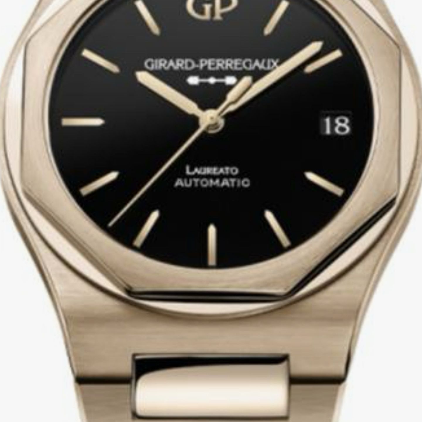 Girard-Perregaux Laureato 81010-52-3118-1CM (2024) - Zwart wijzerplaat Onbekend Roségoud (1/1)