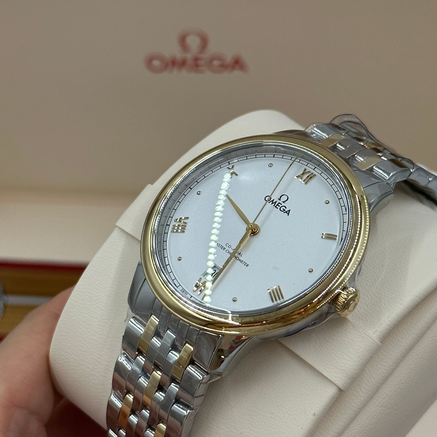 Omega De Ville Prestige 434.20.40.20.02.002 (2023) - Zilver wijzerplaat 40mm Goud/Staal (3/8)