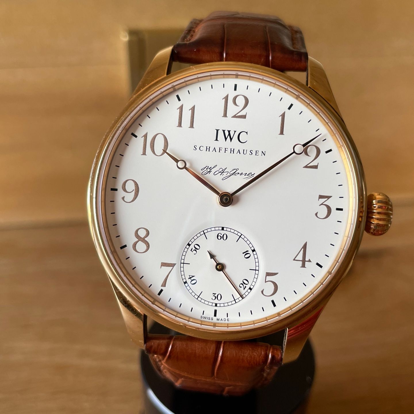 IWC Portuguese IW544201 (Unknown (random serial)) - White dial 43 mm Rose Gold case (1/8)