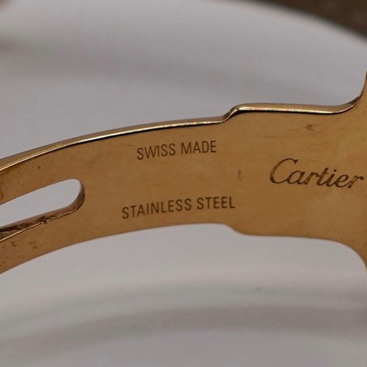 Cartier Tank 2415 (Onbekend (willekeurig serienummer)) - Champagne wijzerplaat 22mm Goud/Staal (7/7)