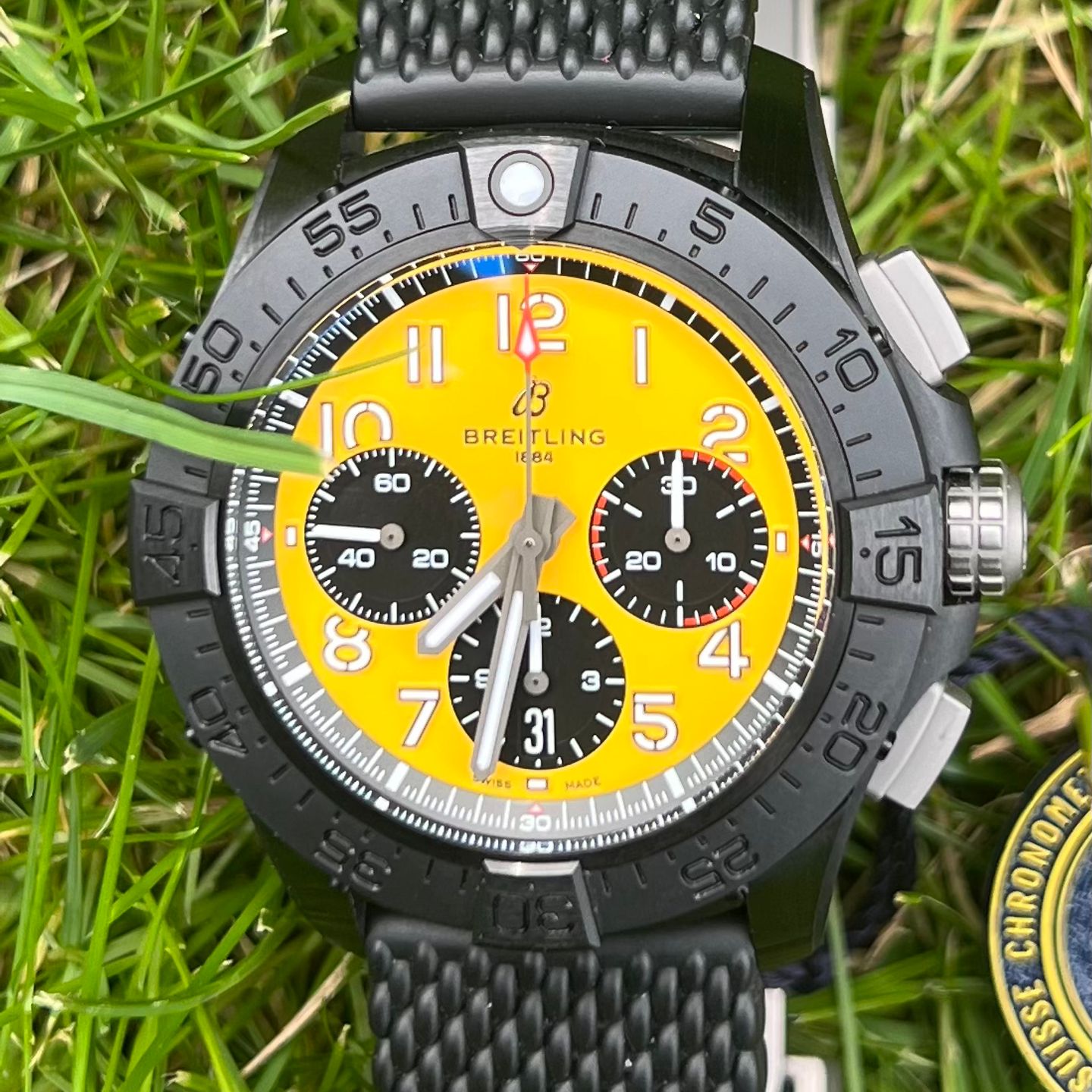 Breitling Avenger SB0147101I1X1 (2024) - Geel wijzerplaat 44mm Keramiek (3/7)