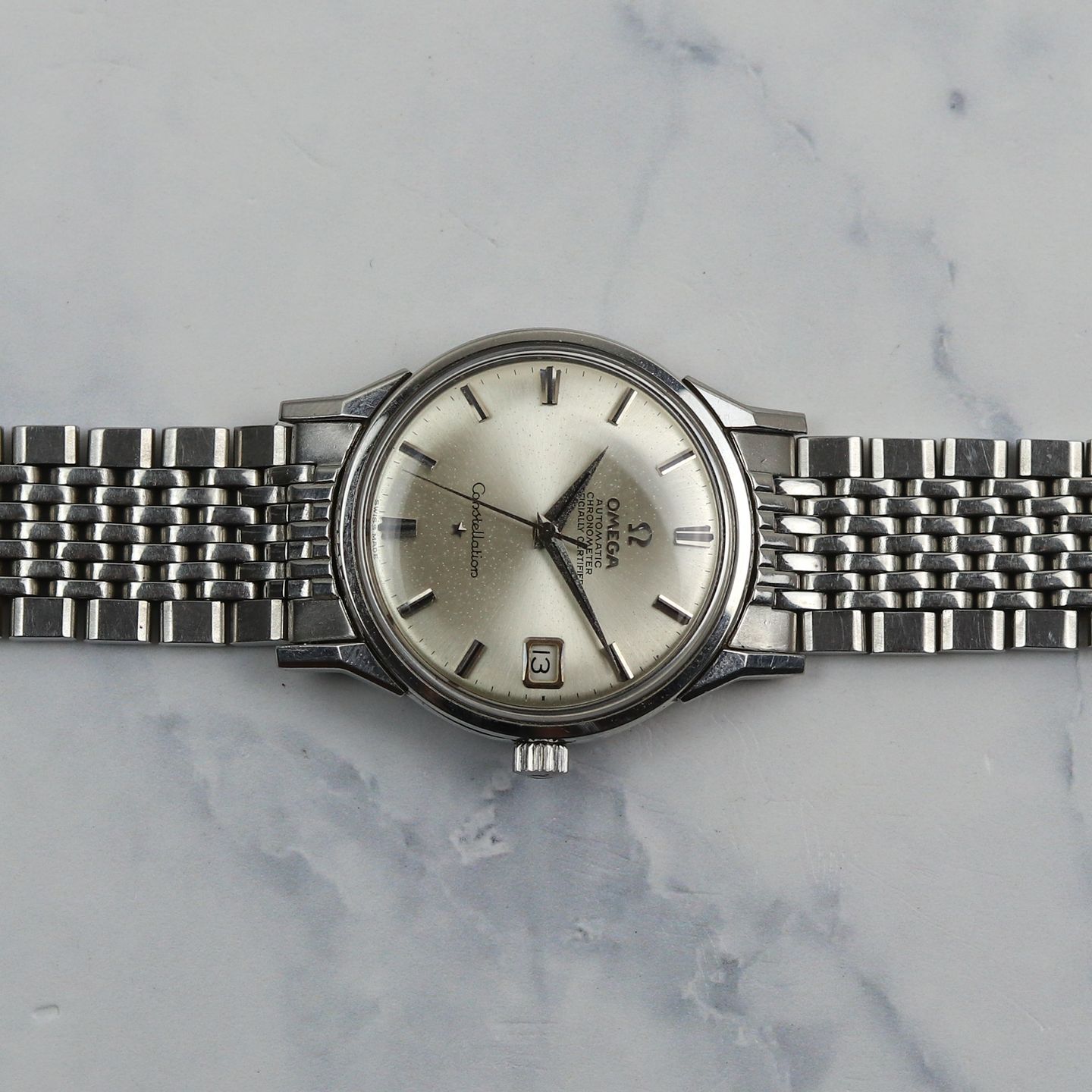 Omega Constellation 168.005 (1962) - Zilver wijzerplaat 34mm Staal (3/5)