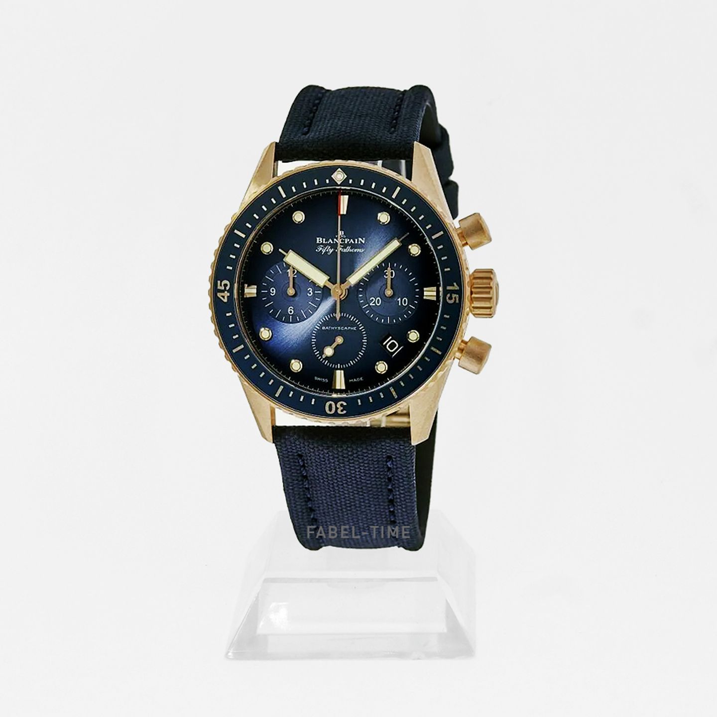 Blancpain Fifty Fathoms Bathyscaphe 5200 3640 O52A (2024) - Blauw wijzerplaat 43mm Roodgoud (1/1)