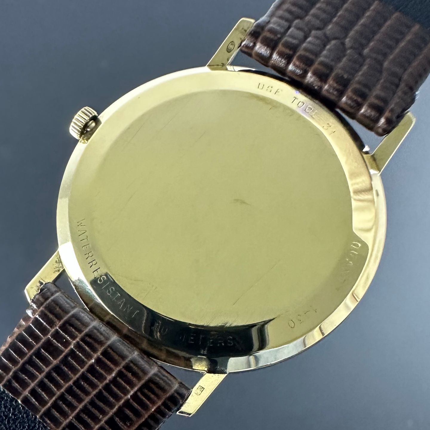 Omega Vintage 196.0295 (1984) - Goud wijzerplaat 33mm Geelgoud (3/8)