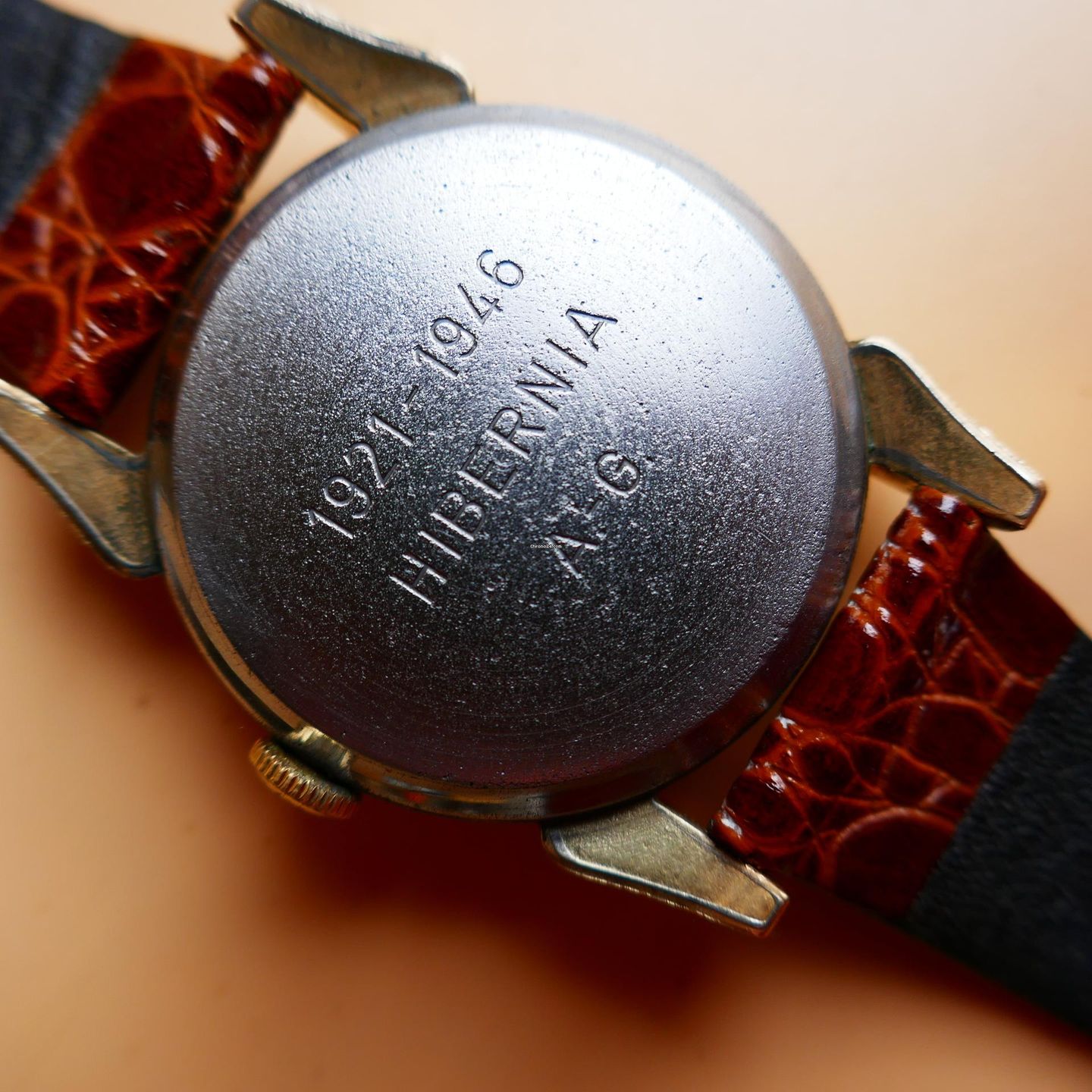 Junghans Vintage Junghans J80 (1949) - Champagne dial 32 mm Gold/Steel case (7/8)