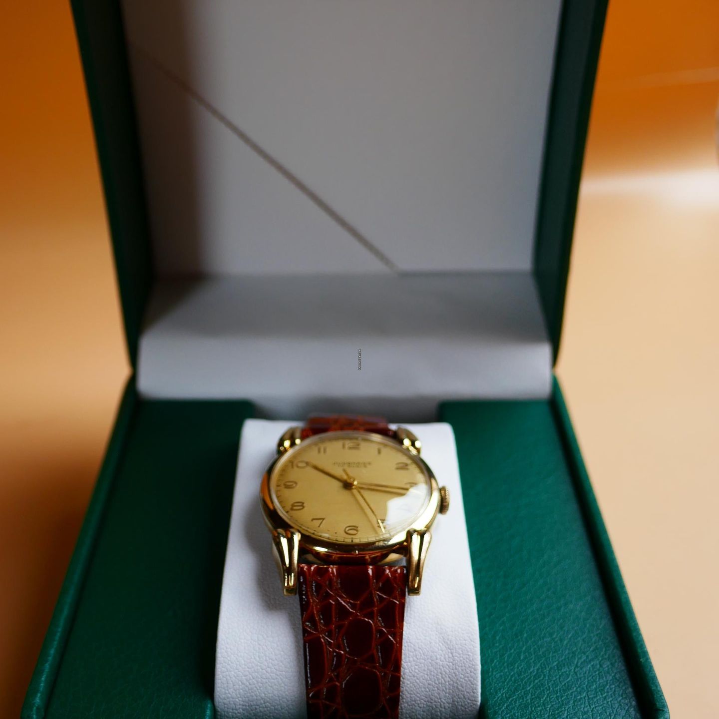 Junghans Vintage Junghans J80 (1949) - Champagne dial 32 mm Gold/Steel case (1/8)