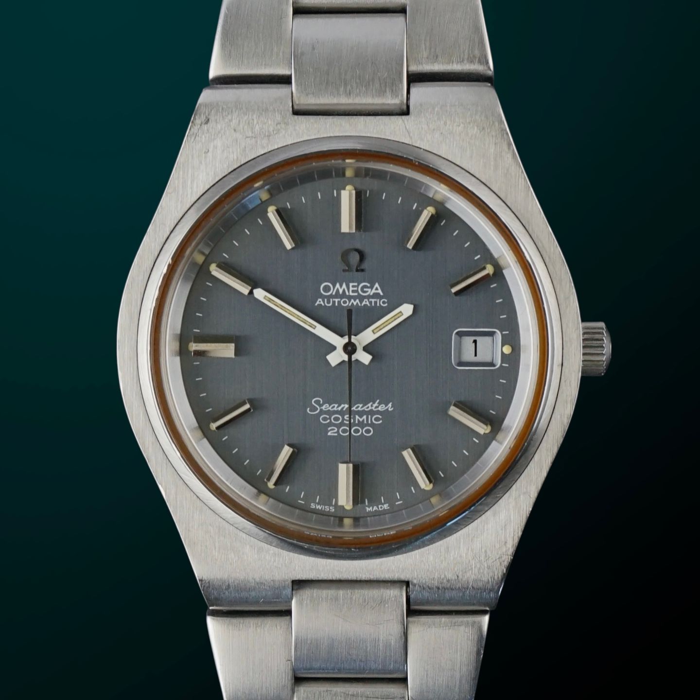 Omega Seamaster Cosmic 166.135 (1973) - Blauw wijzerplaat 38mm Staal (1/8)
