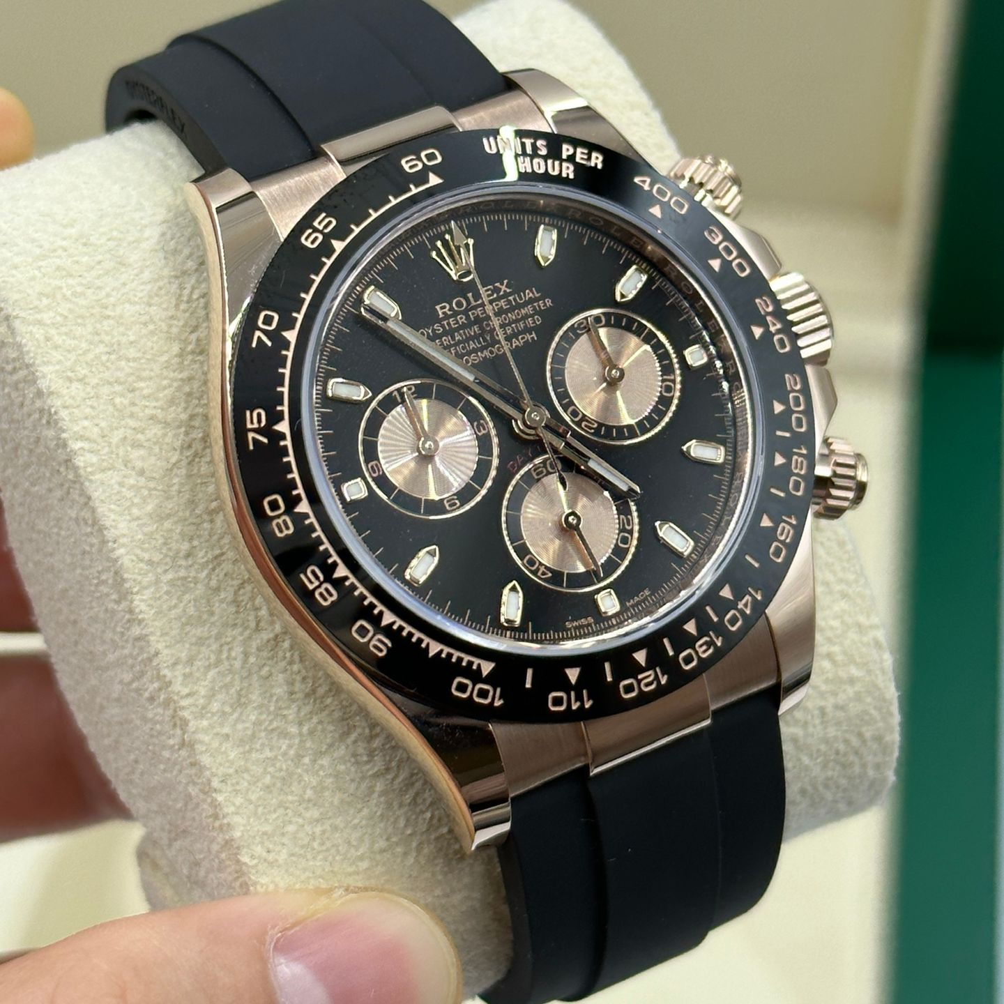 Rolex Daytona 116510ln (2023) - Black dial 40 mm Rose Gold case (3/8)