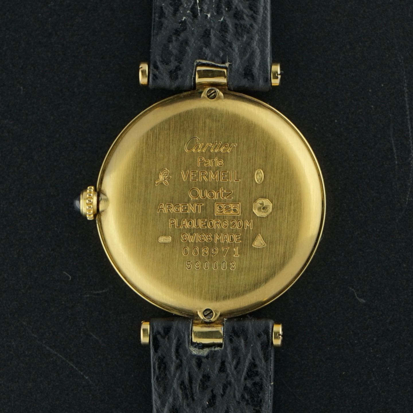 Cartier Vendome 590003 (1990) - Champagne wijzerplaat 30mm Staal (4/8)