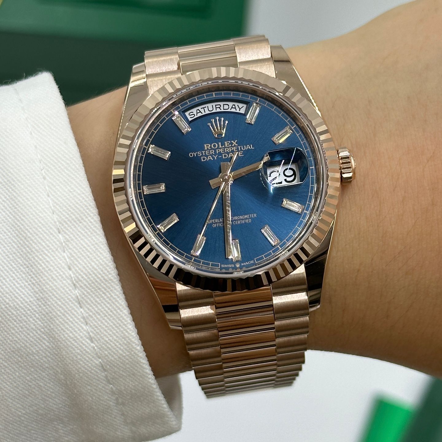 Rolex Day-Date 36 128235A Blue - (7/7)