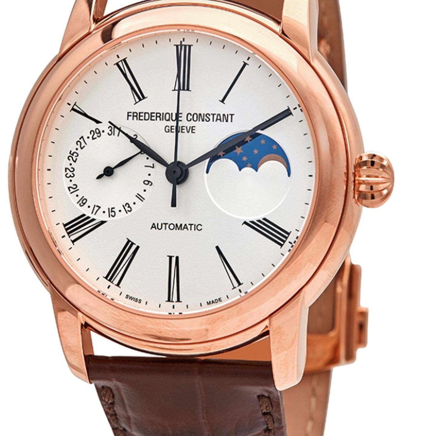 Frederique Constant Manufacture Classic Moonphase FC-712MS4H4 (2026) - Silver dial 42 mm Rose Gold case (1/4)