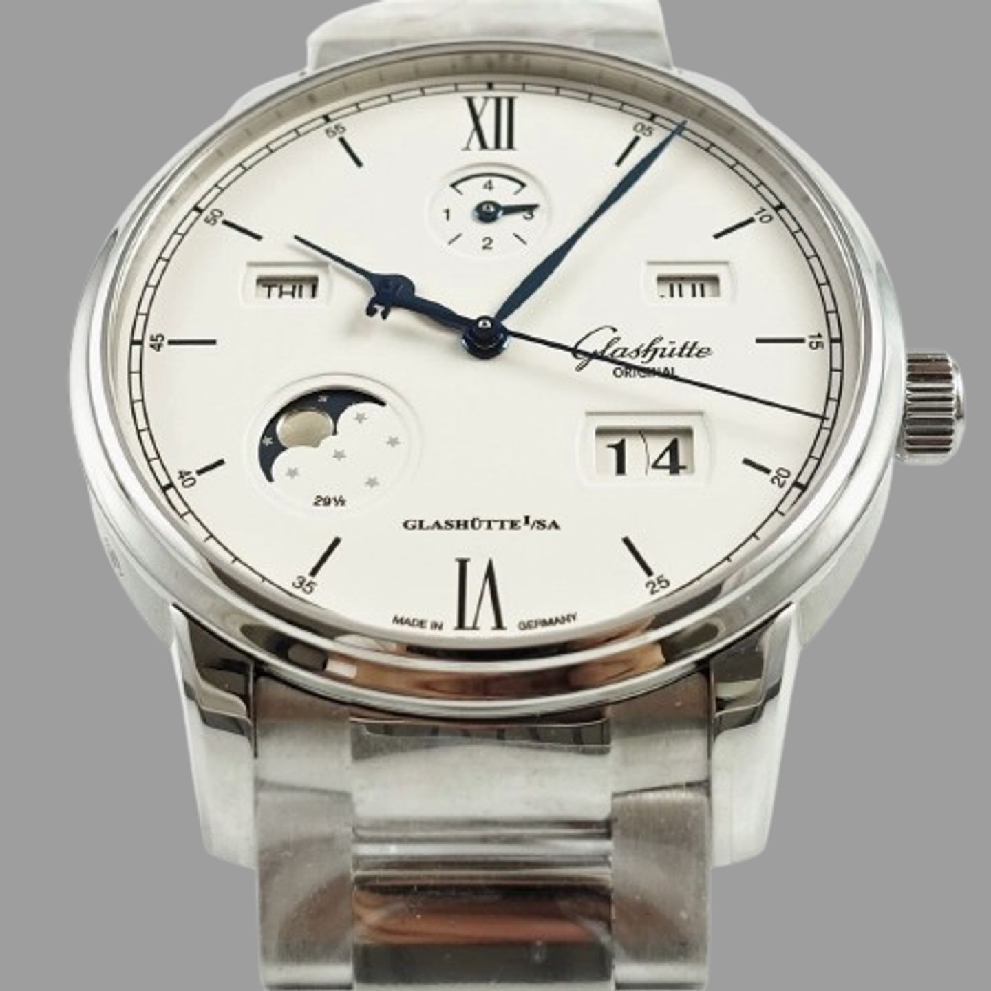 Glashütte Original Senator Excellence 1-36-02-01-02-71 (2024) - Zilver wijzerplaat 42mm Staal (1/8)