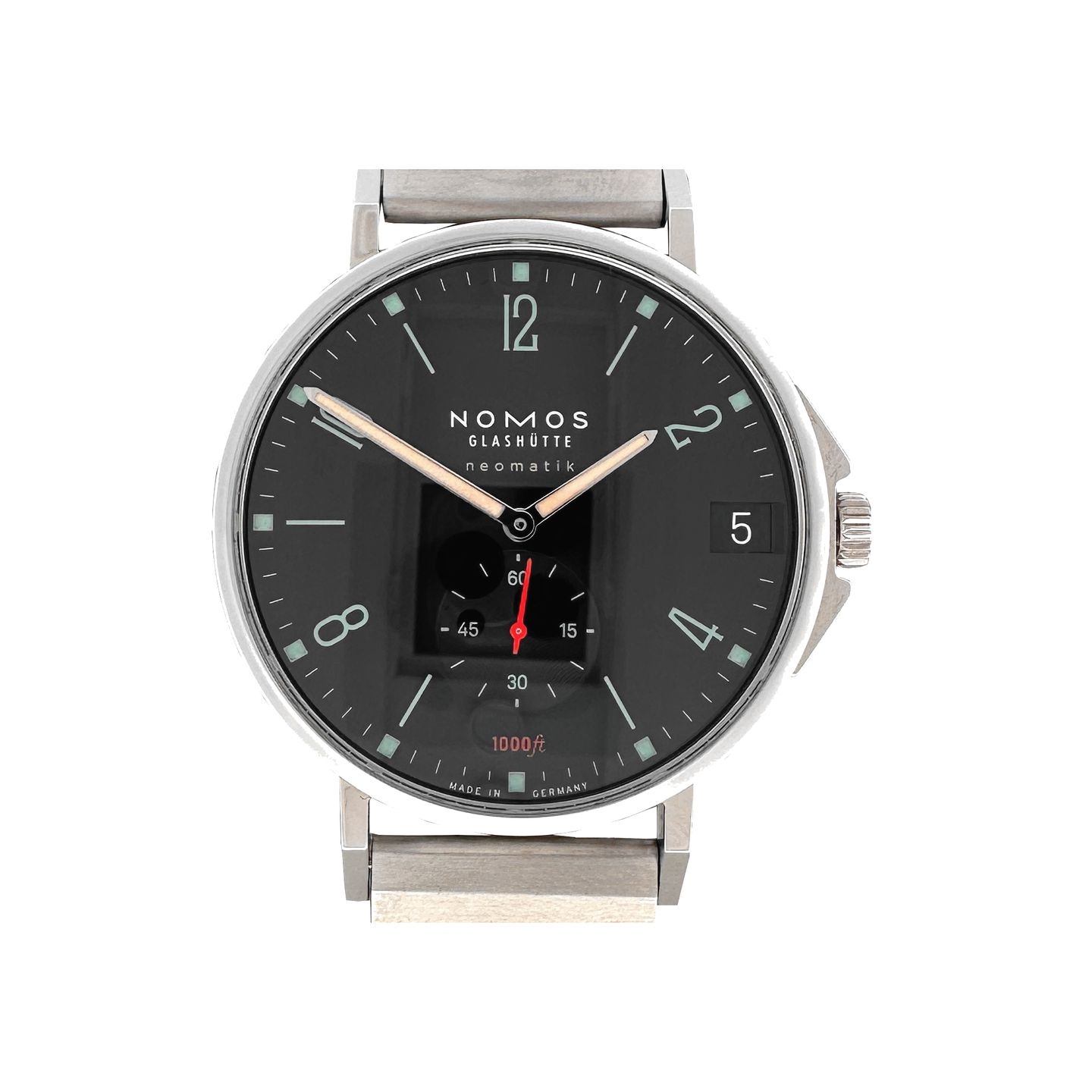 NOMOS Tangente Neomatik 581 (2022) - Zwart wijzerplaat 42mm Staal (1/8)