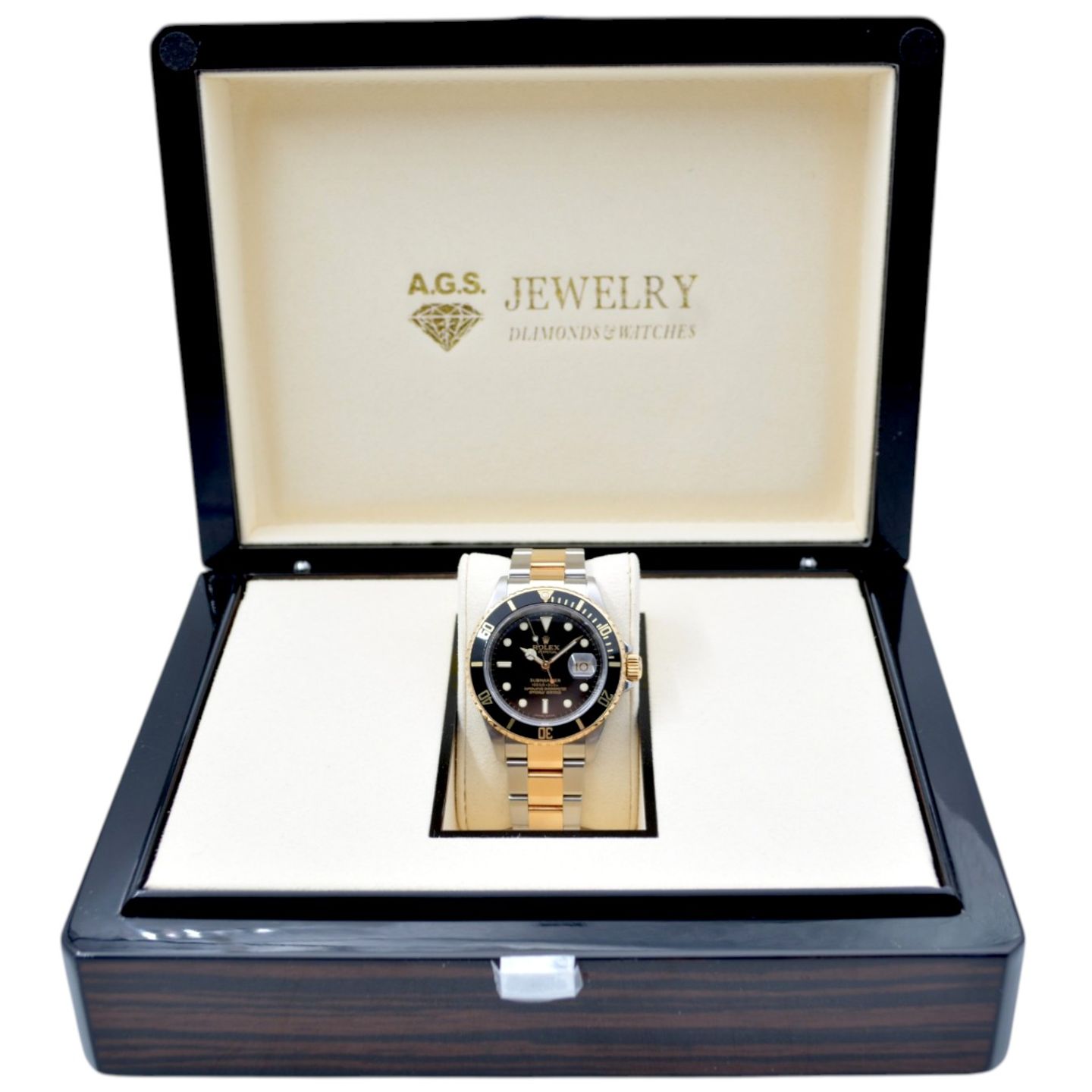 Rolex Submariner Date 16613 BLACK TRITIUM (2007) - Zwart wijzerplaat 40mm Staal (2/8)